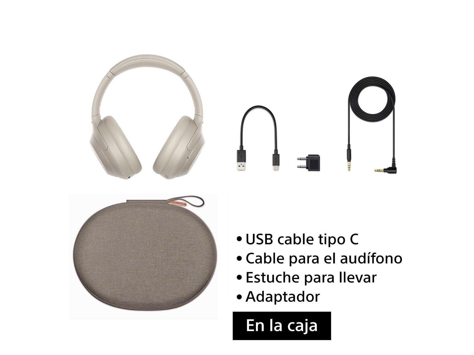 Sony WH1000XM4/S Audífonos de Diadema inalámbricos con Noise Cancelling, Silver, Grande (Versión Nacional)