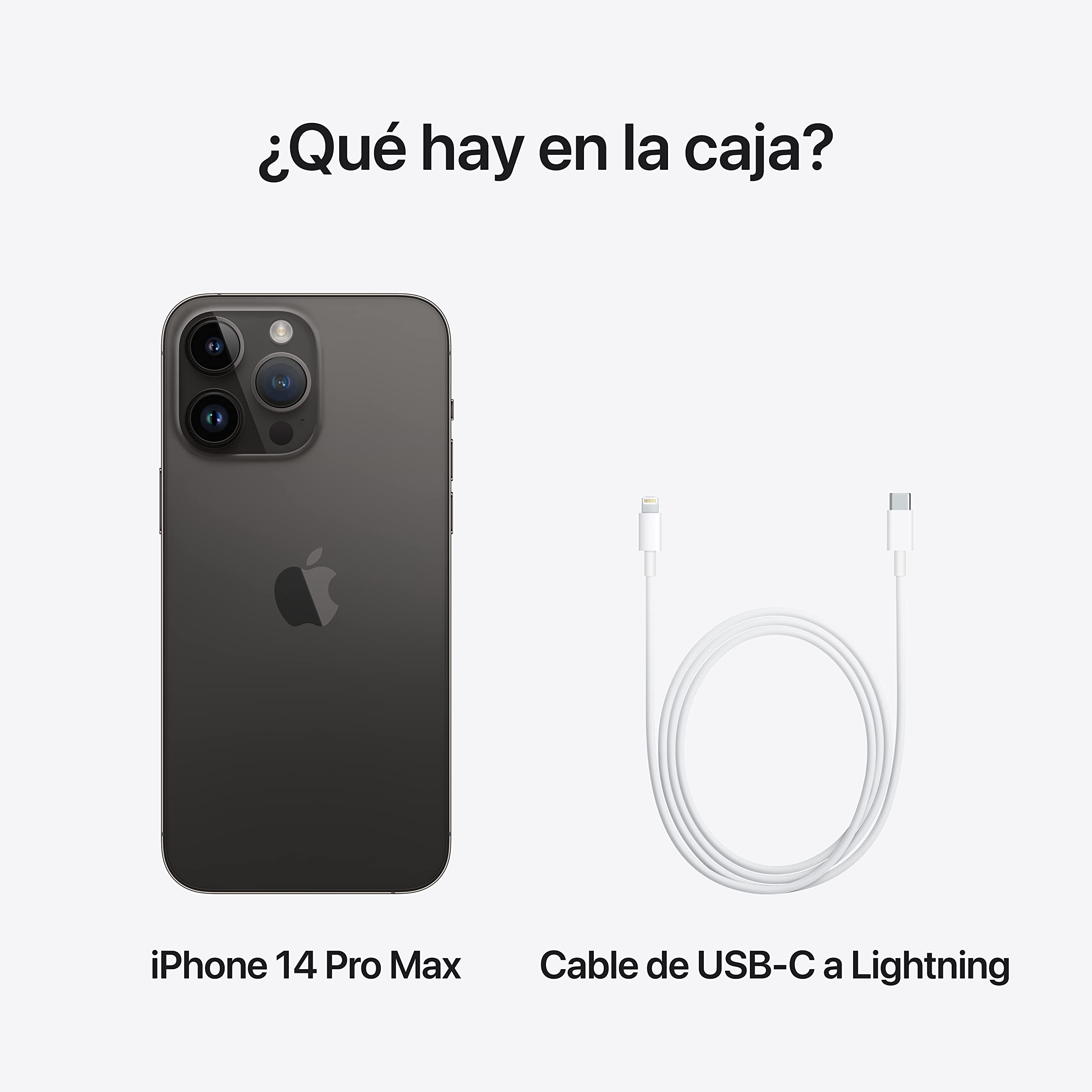 Apple iPhone 14 Pro MAX 128GB Negro Espacial Desbloqueado (Reacondicionado) Esim