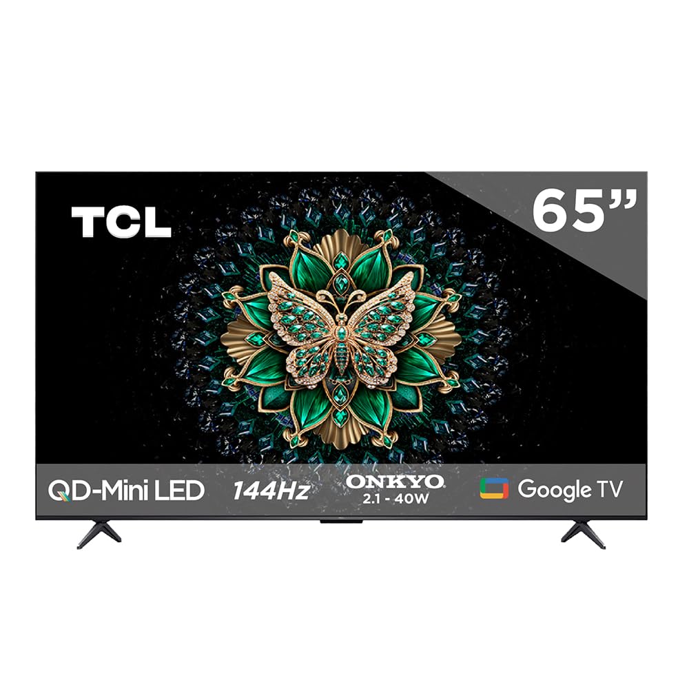 TCL Smart TV Pantalla 65" 65QM6K Google TV QLED - MiniLED 4K Google Assistant | Hands Free Voice Control | Alexa | VisionHDR10+| AiPQ™ | Micro Dimming | NITS1500 | Panel 288 Hz | Dolby Atmos Virtual X