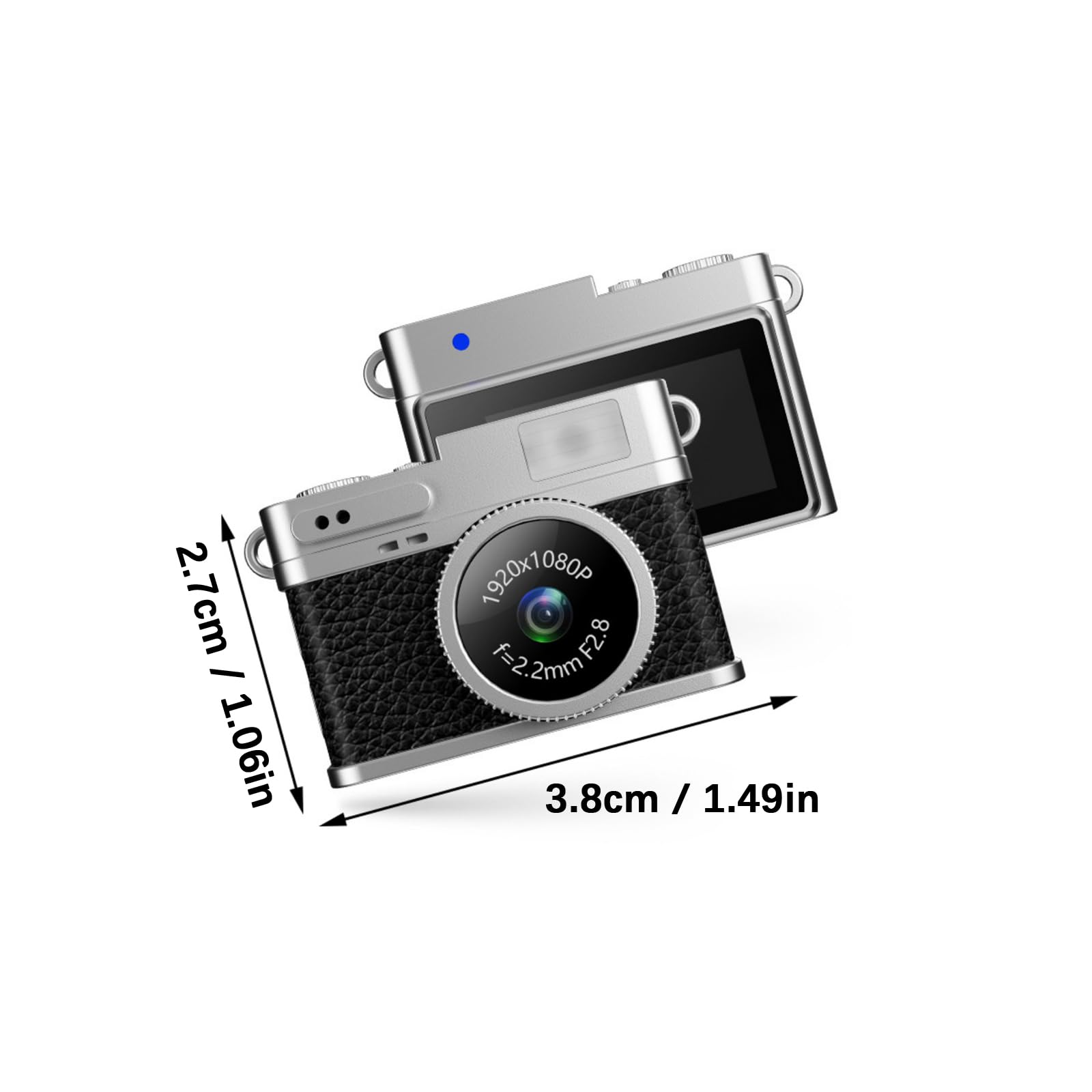 Llavero cámara 1080P pequeña retro digital pequeña cámara portátil de bolsillo grabadora de vídeo digital pequeña para estudio de viajes