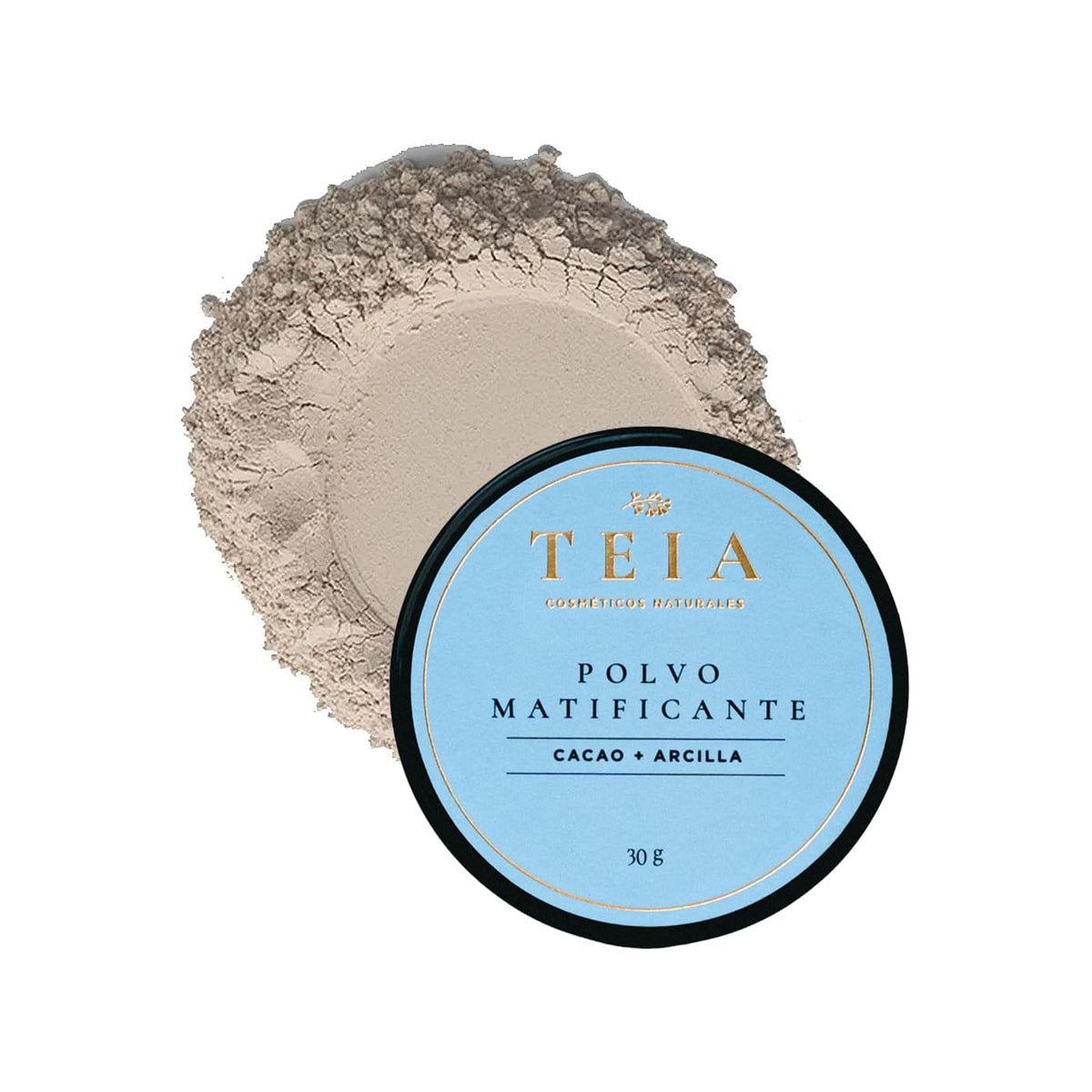 TEIA COSMETICOS Polvo Matificante Translúcido Fijador - 100% ingredientes naturales - Libre de talco - 30 gr