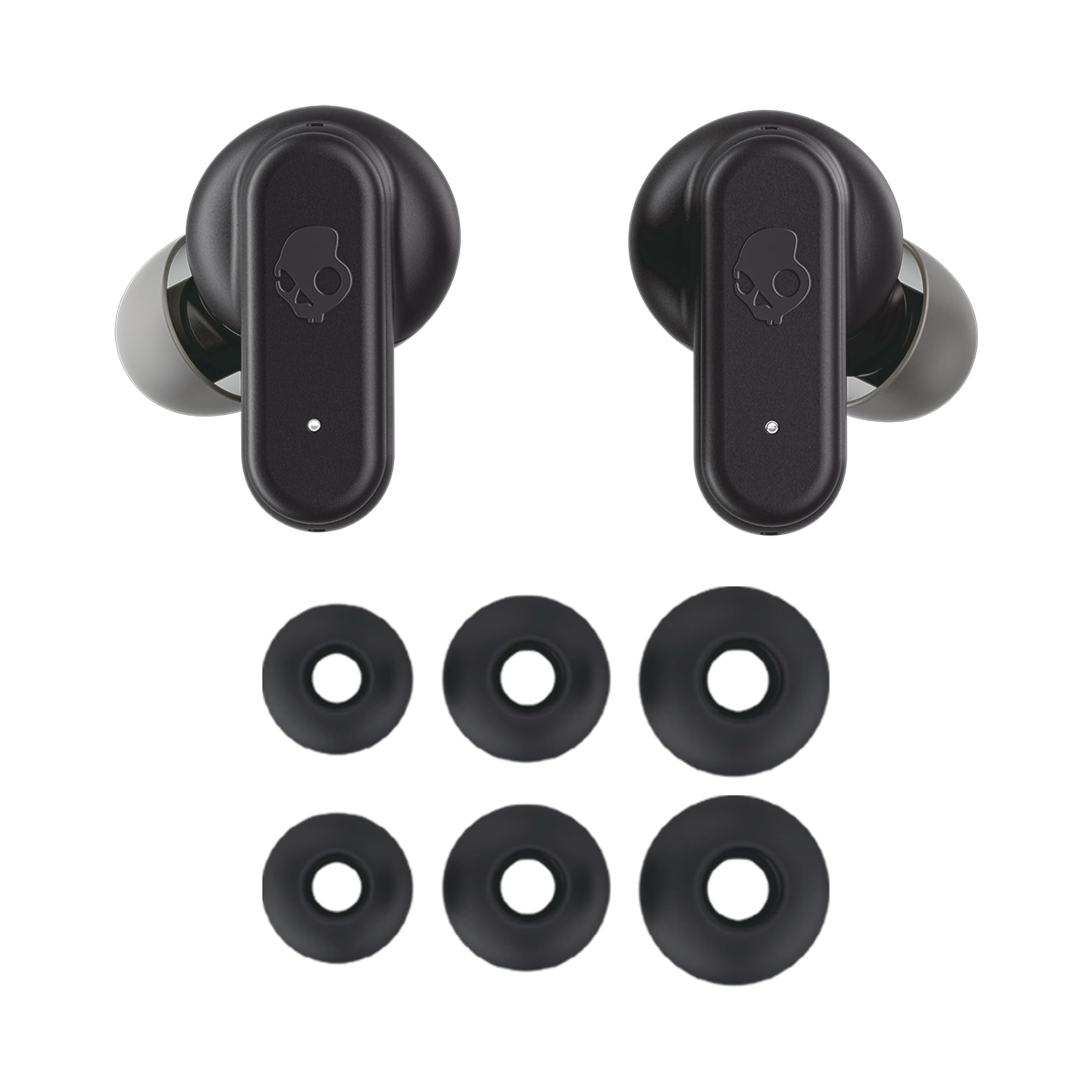 Skullcandy Dime EVO Wireless Earbuds with Clip-Anywhere Case - True Black