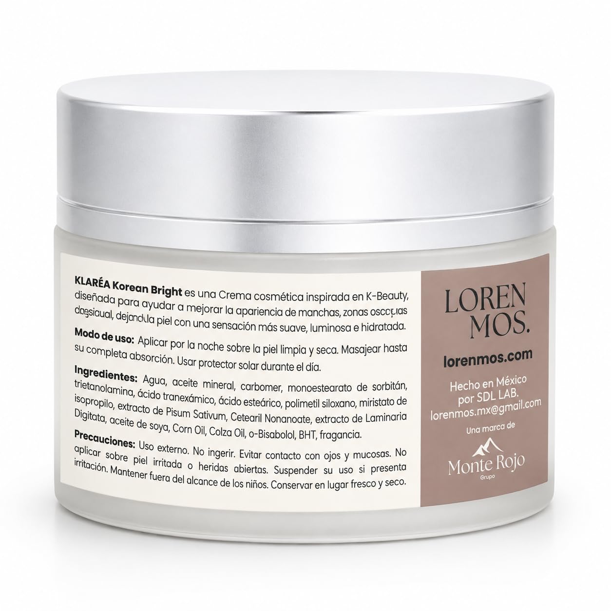 KLARÉA Korean Bright 45g - Crema Aclaradora Cosmética K-Beauty Corea para Manchas, Zonas Oscuras y Tono Desigual - Uso Facial y Corporal para Axilas, Codos, Rodillas, Cuello y Manos