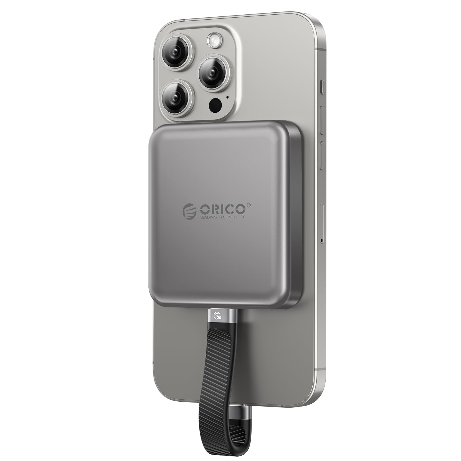 ORICO 512 GB SSD Magnético Externo hasta 2000 MB/s, 4K ProRes HDR, Unidad de Estado Sólido Portátil para Smartphone, Tablet y Ordenador- A20PLUS (Gris)
