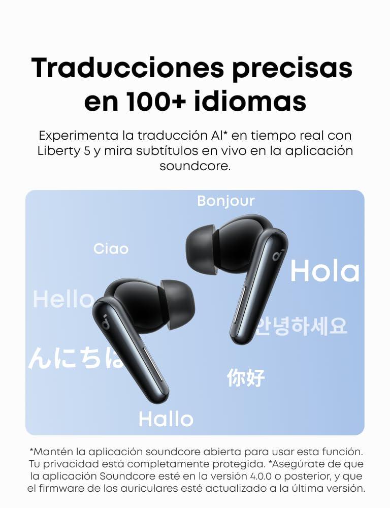 Soundcore by Anker Liberty 5 Audífonos Inalámbricos - Negro