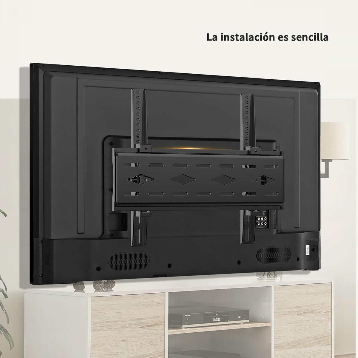 TETVIK Soporte de TV con inclinación para Pantallas de 26”-63”, Máx VESA 400x400 mm,soporta hasta 50 KG de Carga, 32 37 40 42 43 50 55 60 Pulgadas Soporte de Pared Fijo para TV(Materiales Reforzado)