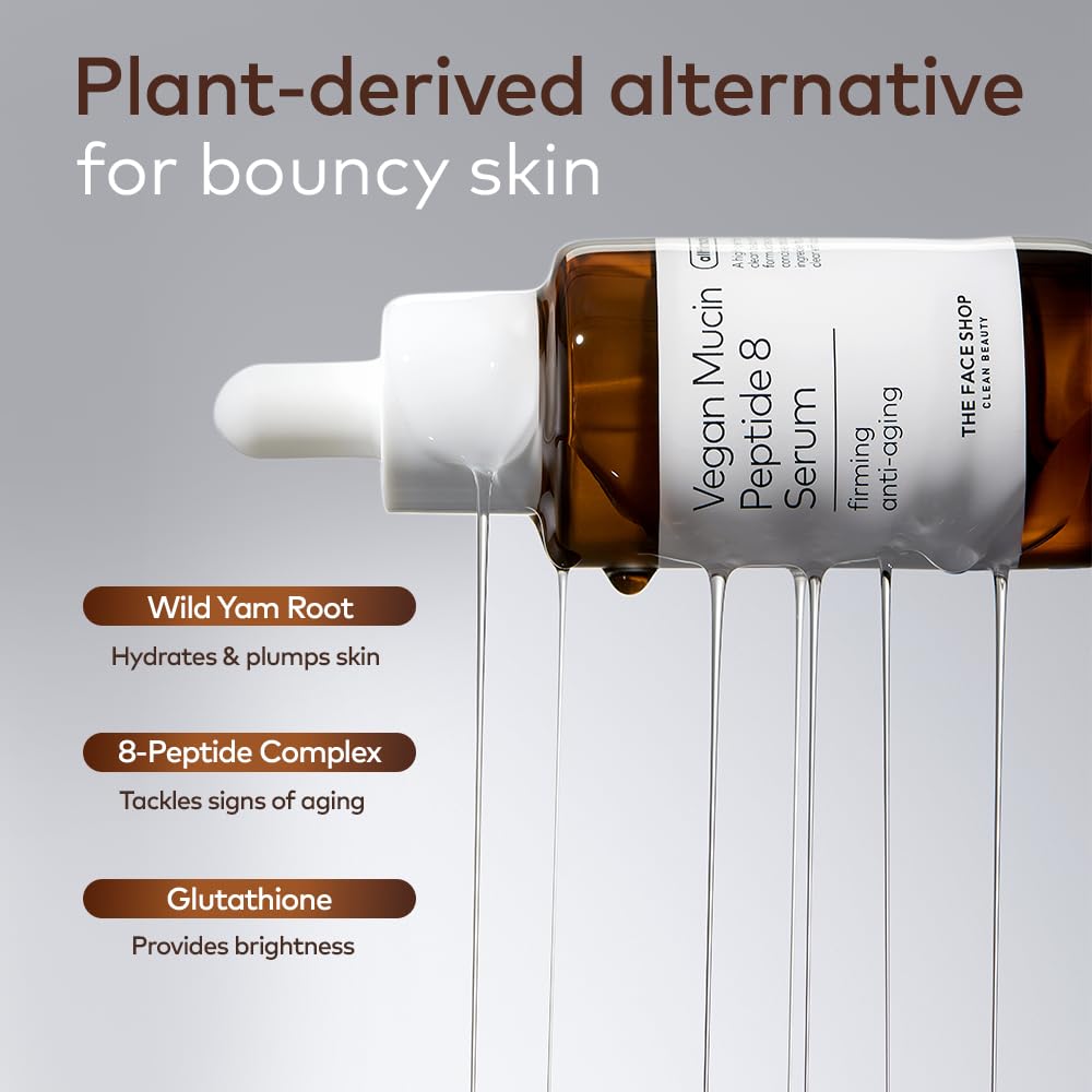 The Face Shop Alltimate - Sérum de Mucina Vegana con 8 Péptidos - Serum hidratante y reparador para un efecto glow intenso - K-beauty coreano original para una piel elástica y radiante
