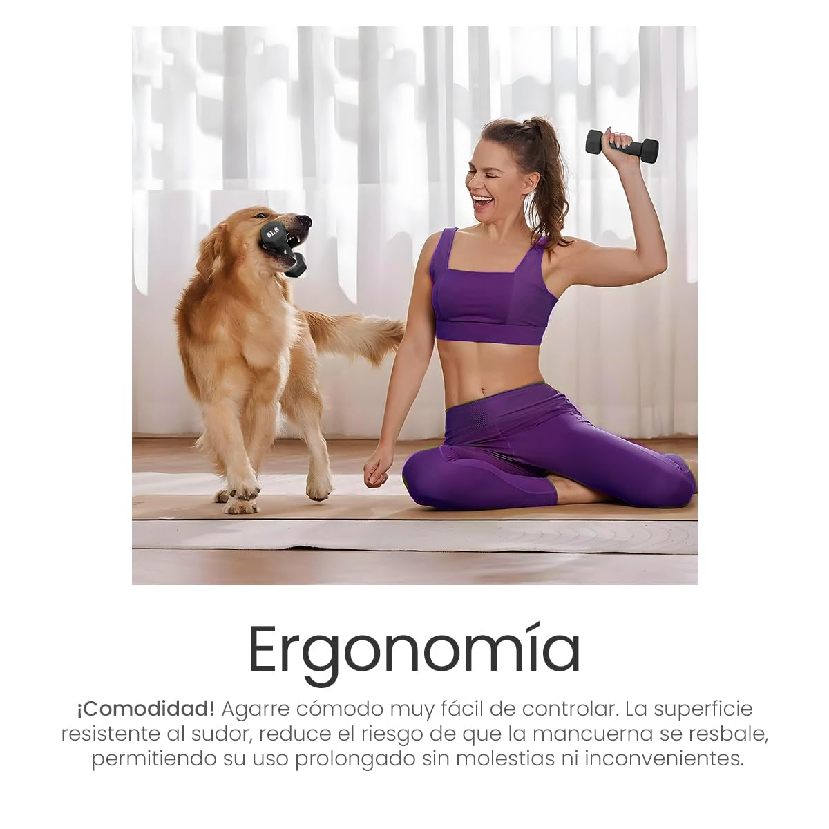 Raganet, Set de Mancuernas de 6 Piezas con Base, Pesos de 8, 5 y 3 Libras, Color Gris Elegante, Ideal para Entrenamiento en Casa y Gimnasio