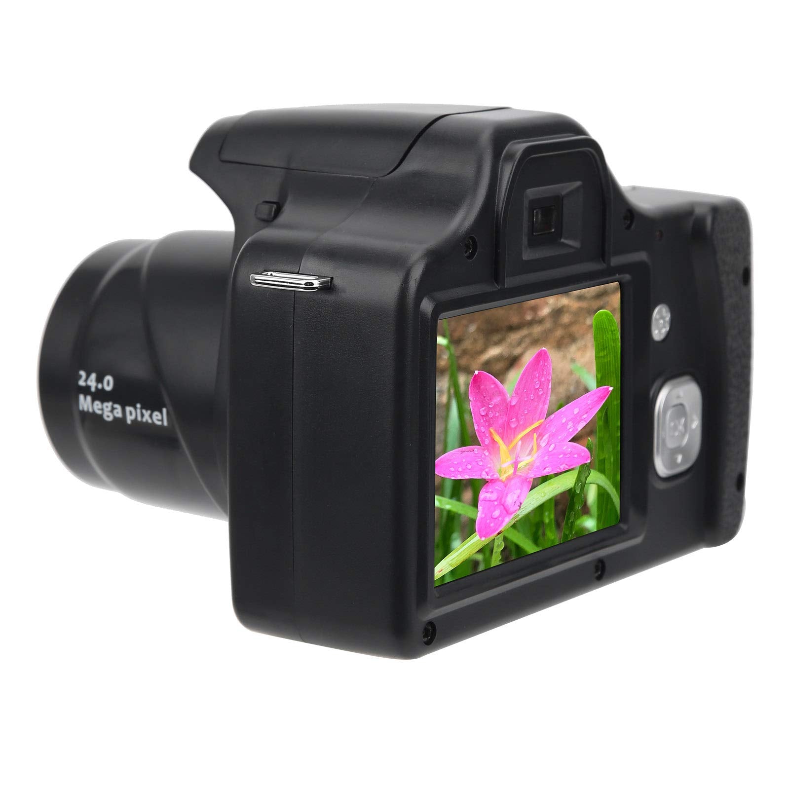 Cámara Réflex Digital Cámara para Fotografía Pvc Negro 3.0 en Pantalla Lcd Zoom 18X Cámara Réflex HD Cámara Digital Portátil de Longitud Focal Larga (lente Gran Angular estándar) (Edición estándar + lente gran angular)