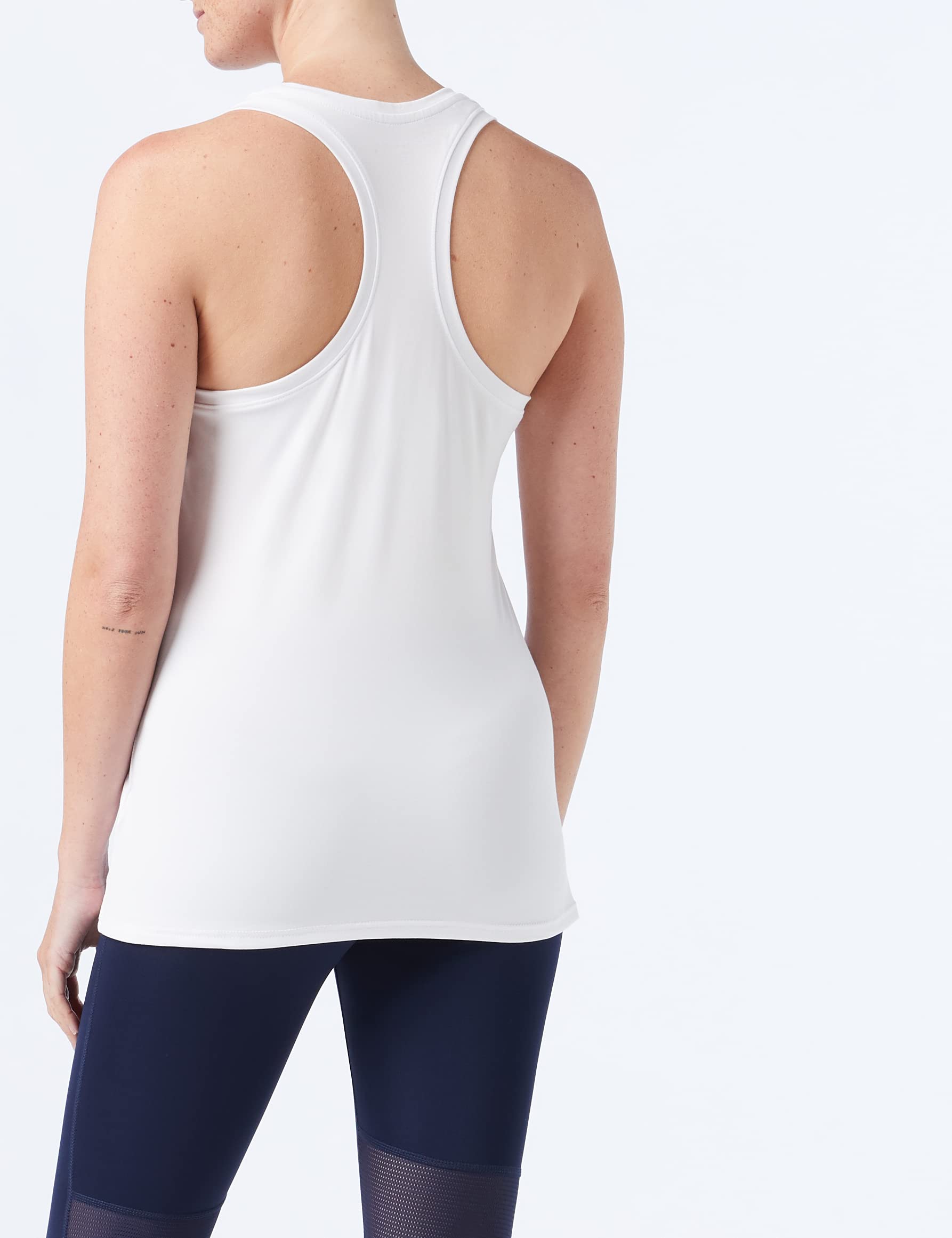 Amazon Essentials Tech - Camiseta sin mangas elástica con espalda cruzada para mujer (disponible en tallas grandes), paquete de 2, negro/blanco, talla G