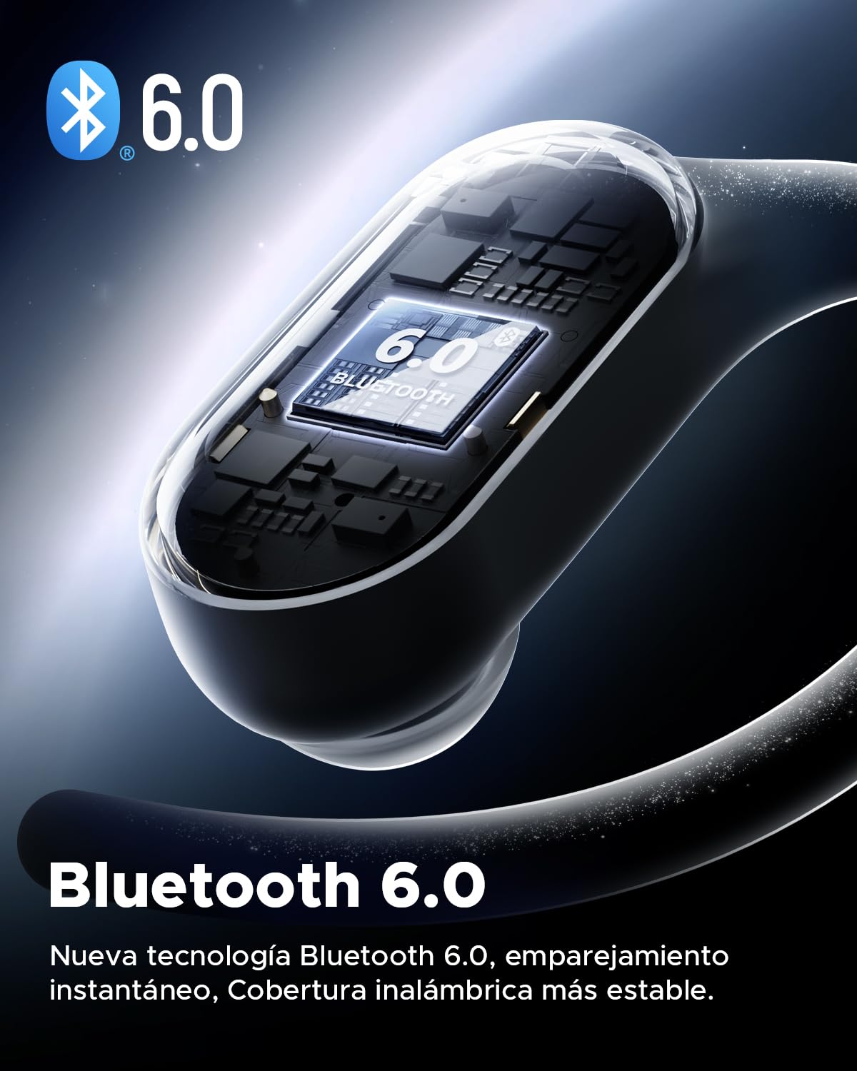 truefree Audífonos Inalámbricos Bluetooth 6.0 Open-Ear, Audífonos Oído Abierto 17mm Diafragmas con ENC, Carga Rápida para 40 Horas de Reproducción, IPX5 Modo Gaming de Baja Latencia y Conexión Multip