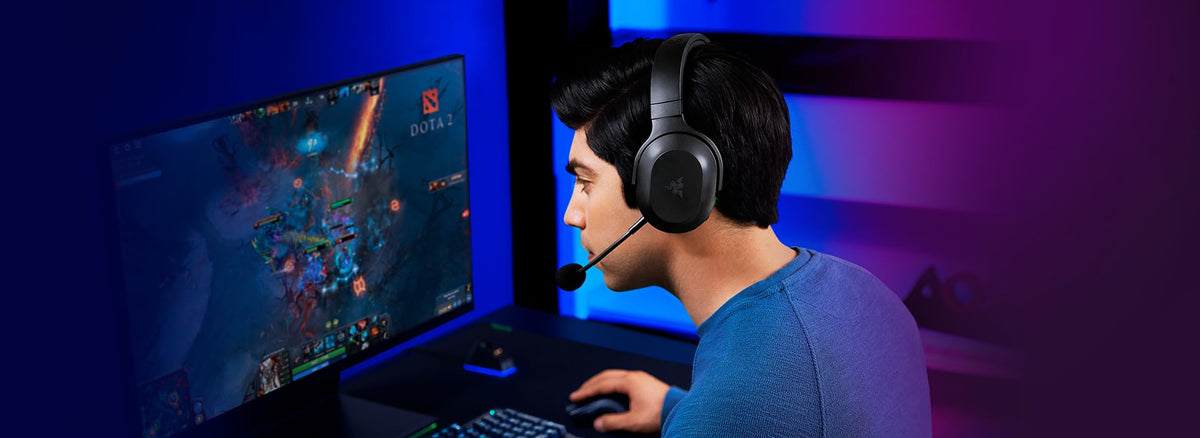 Razer Audifonos Inalambricos gamer Barracuda X -diadema Ligero 250g para Juegos y Móviles- PC, Playstation, Switch, Android, iOS - 2.4GHz Wireless + Bluetooth, 40mm Drivers Negro (Reacondicionado)