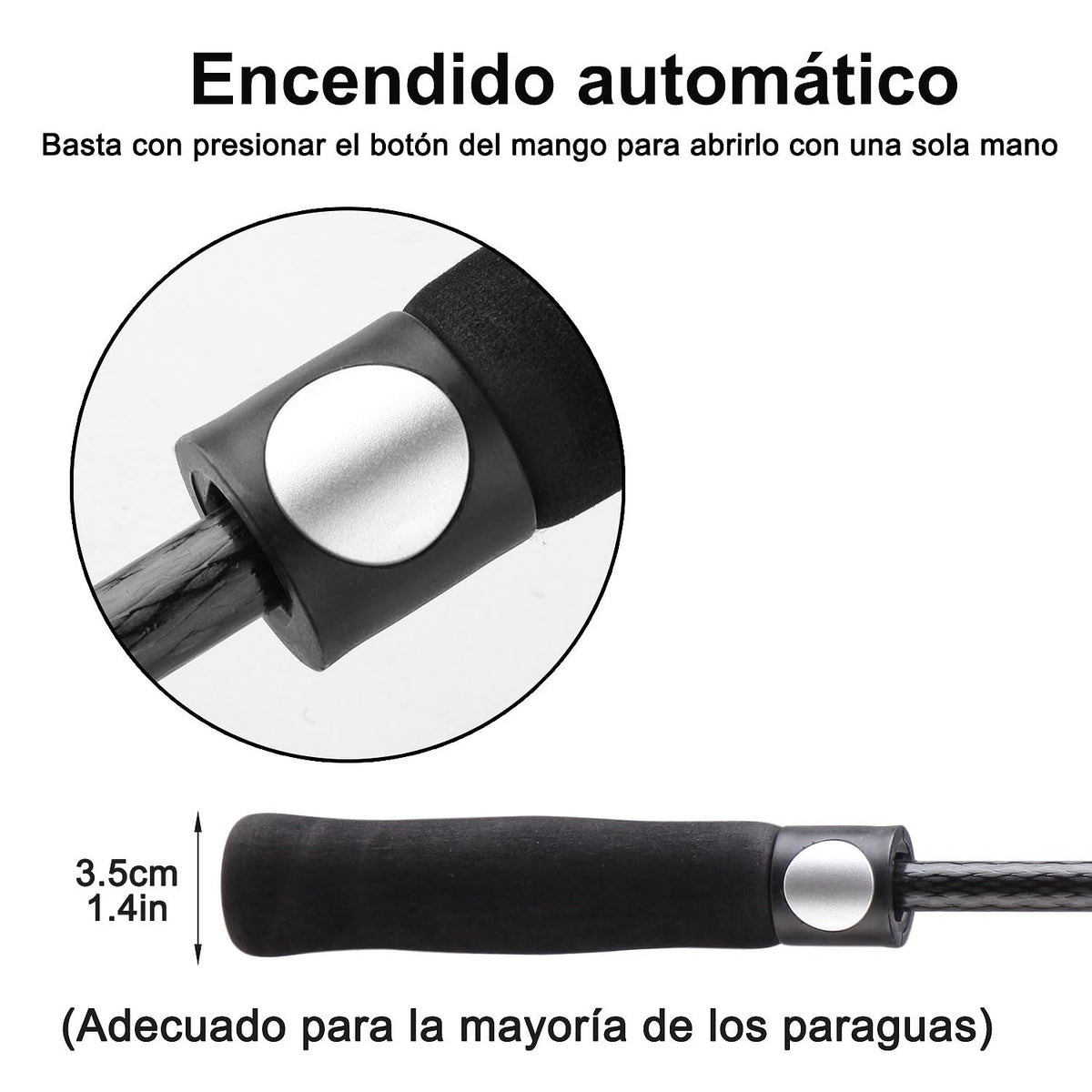 Paraguas de Golf Extra Grandes,Paraguas de Golf Pro-Line de Gran Tamaño con Doble Toldo Ventilado a Prueba de Viento Impermeable para Hombres y Mujeres (Negro)