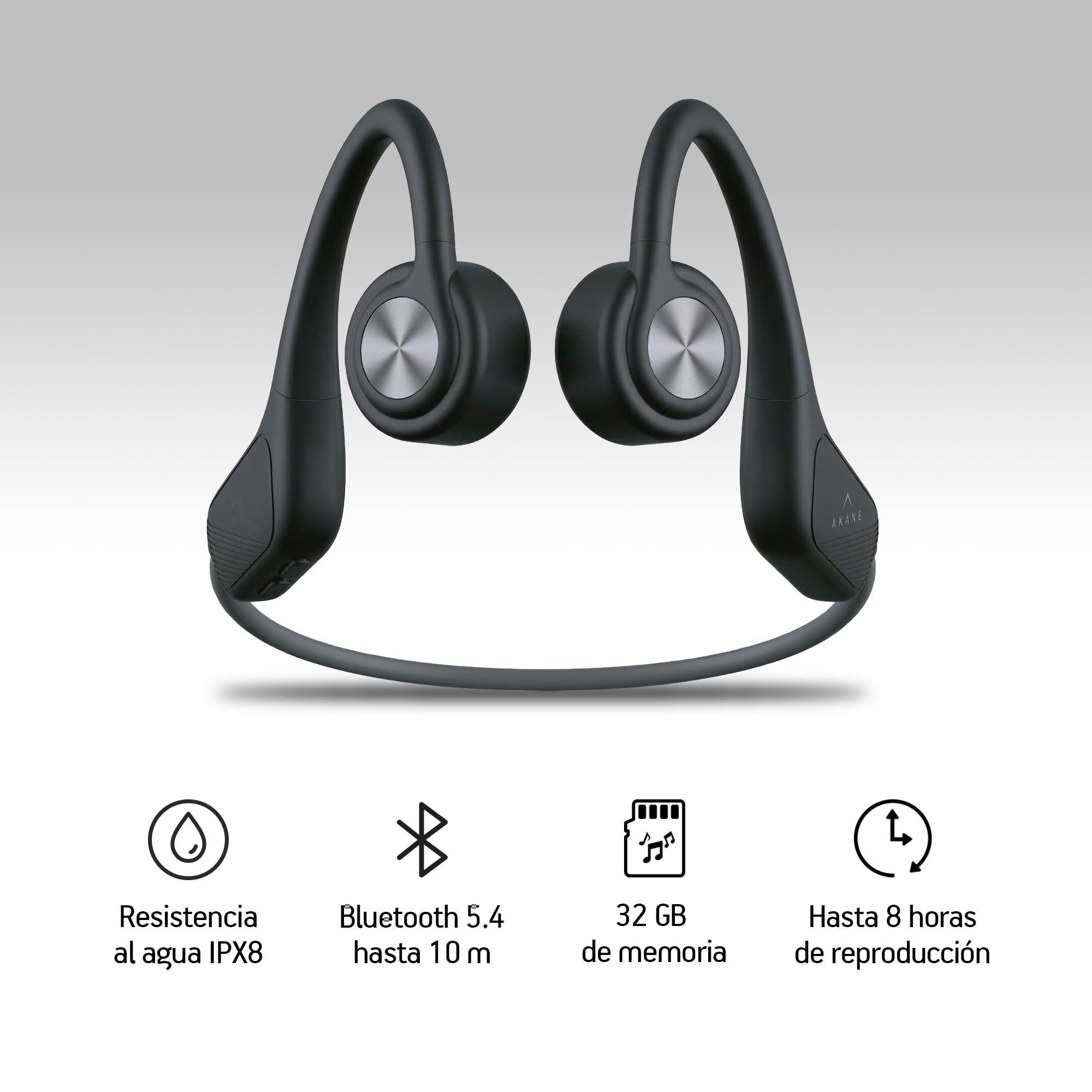Akane Audífonos de Conducción Ósea para Nadar Bluetooth 5.4