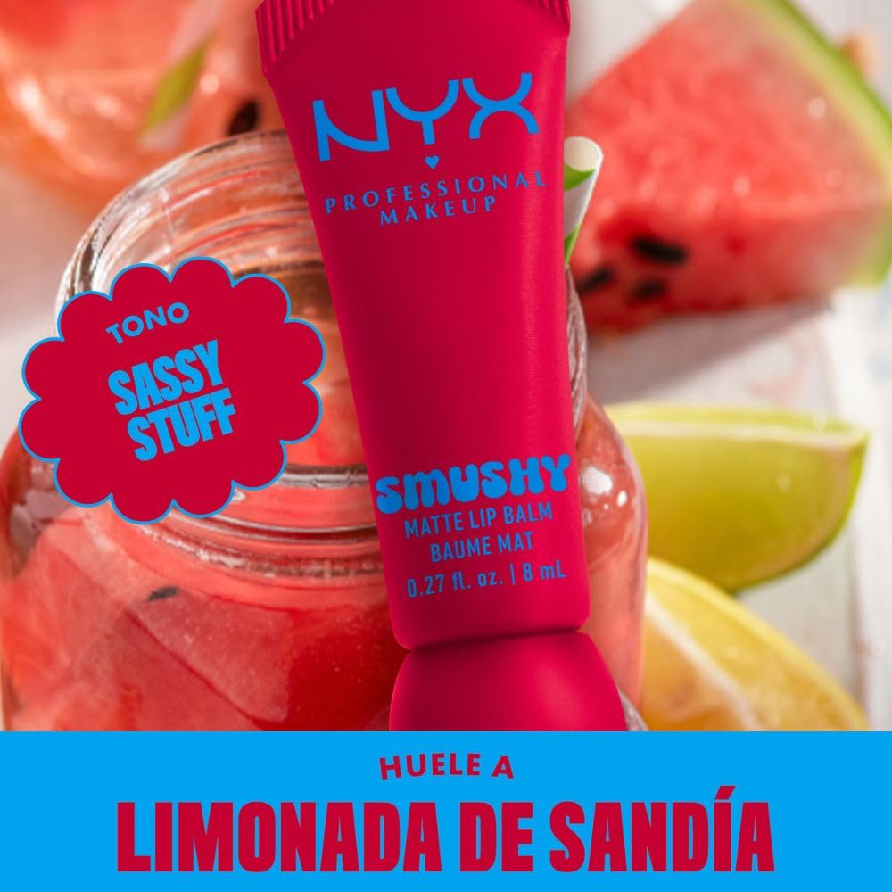 NYX Professional Makeup, Smushy Bálsamo de Labios Matte - Tono Sassy Stuff