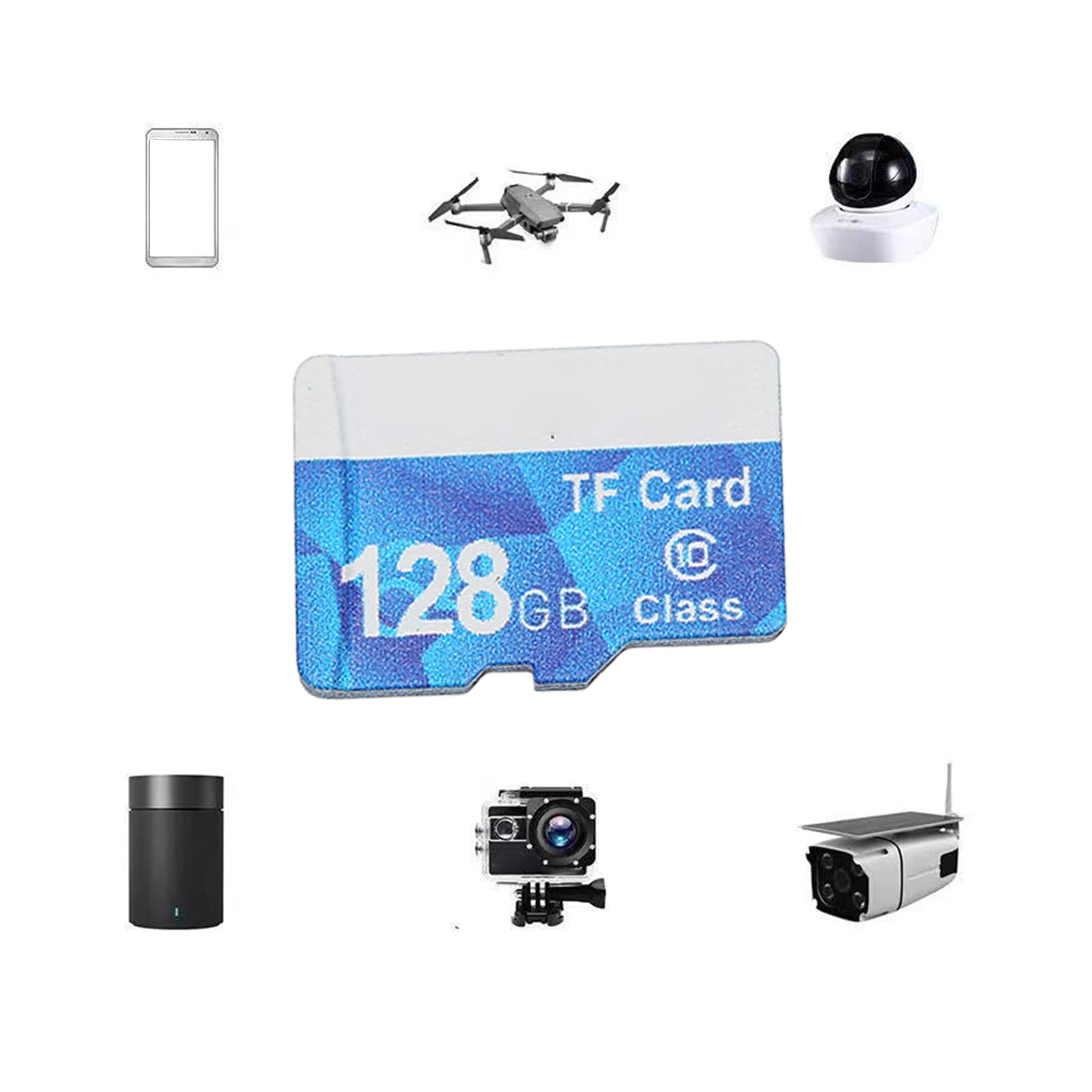 Yosoo Health Gear Tarjeta de Memoria Micro SD Clase 10 Alta Velocidad 128GB para Cámara, Deportes DV, Teléfono, Dash CAM, Endoscopio