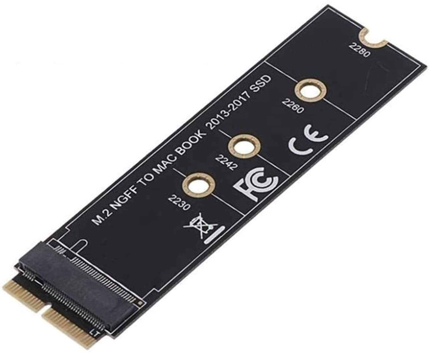 CARYWON M.2 NVME SSD Convertidor Adaptador para MacBook Air Pro Retina Mediados de 2013_2017, NVME/AHCI SSD Kit actualizado para A1465 A1466 A1398 A1502(Black)