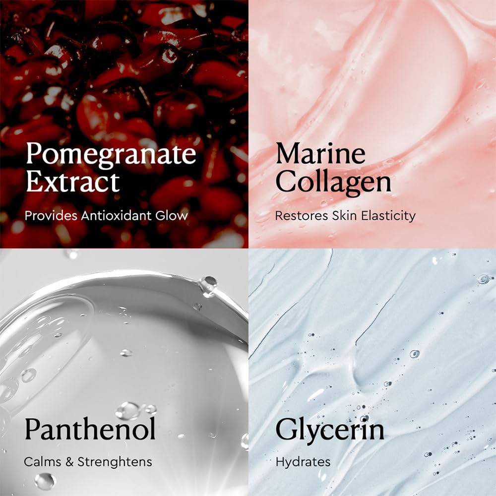 The Face Shop Pomegranate & Collagen - Emulsión Facial de Granada y Colágeno, 140 ml - Loción reafirmante con efecto lifting y glow - K-beauty coreano original para elasticidad y volumen
