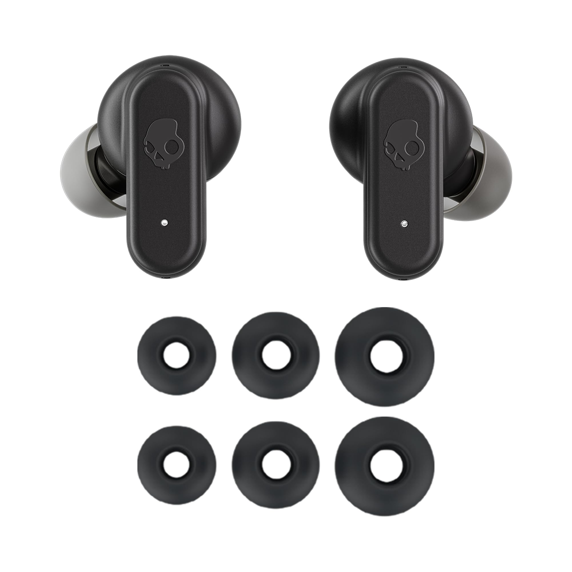 Skullcandy Dime 3 Auriculares In-Ear Inalámbricos, 20 h de Autonomía, Micrófono, Compatibles con iPhone Android y Dispositivos Bluetooth, Negro