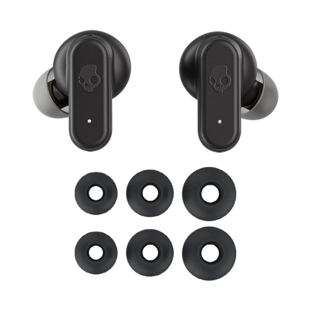 Skullcandy Dime 3 Auriculares In-Ear Inalámbricos, 20 h de Autonomía, Micrófono, Compatibles con iPhone Android y Dispositivos Bluetooth, Negro