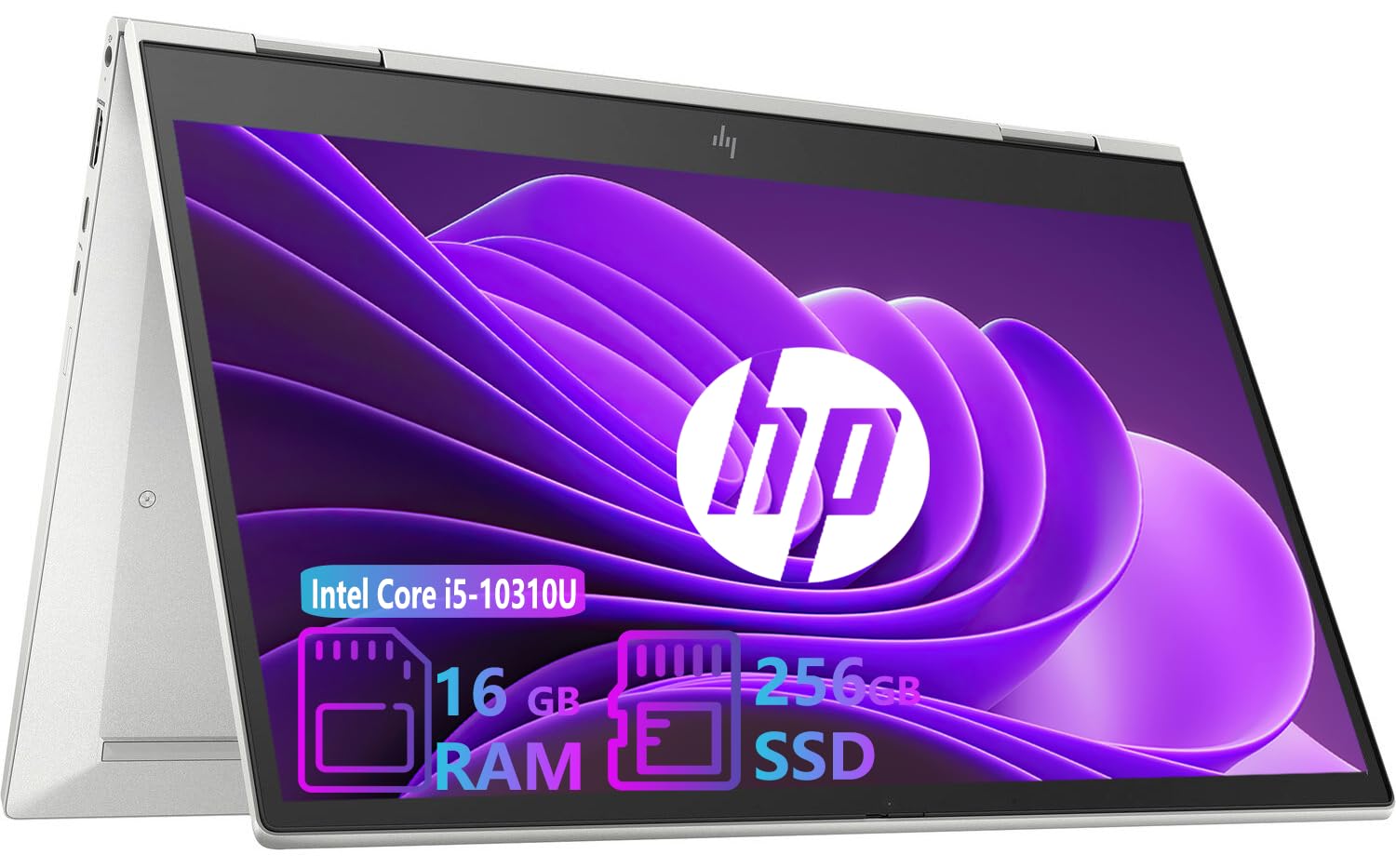 HP EliteBook X360 830 G7 Business Laptop, portátil con visualización táctil FHD de 13,3 Pulgadas, Intel i5-10310U, 16 GB de RAM, 256 GB SSD, Teclado retroiluminado, Windows 11 Pro(reacondicionado)