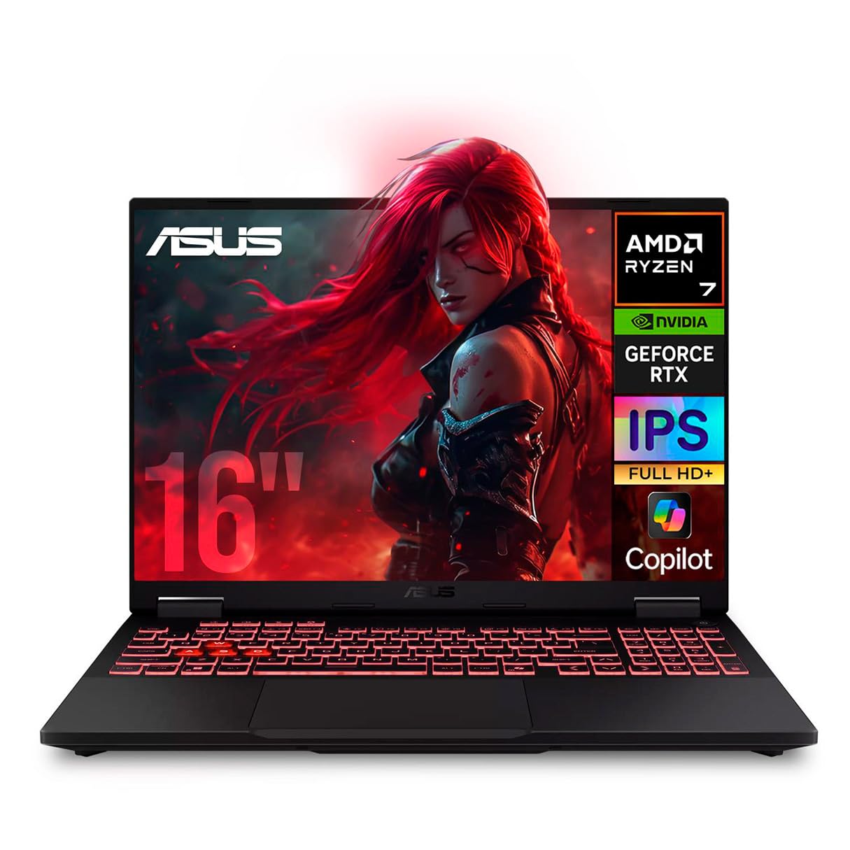 ASUS TUF Gaming A16 Laptop IA Gamer Nvidia GeForce RTX 5060 8GB DLSS Ryzen 7 260 NPU Rendimiento Total 38 Tops 32GB 1TB Pantalla 16" IPS FHD+ 165Hz Teclado Ingles Copilot Gaming Proxima Generacion