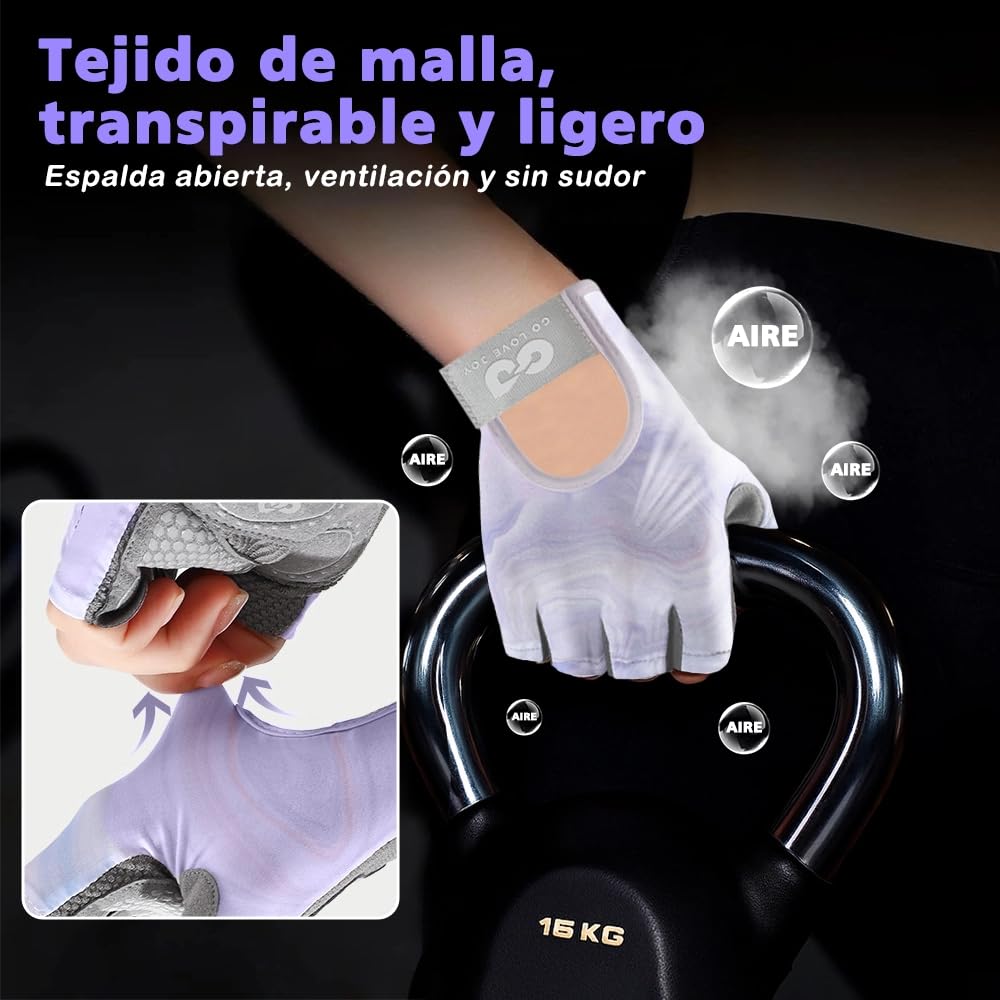 EDECOR Guantes Deportivos, Guantes de Gym con Muñequeras, Transpirables Antideslizantes para Hombre y Mujer con Toalla, para Entrenamiento y Fitness