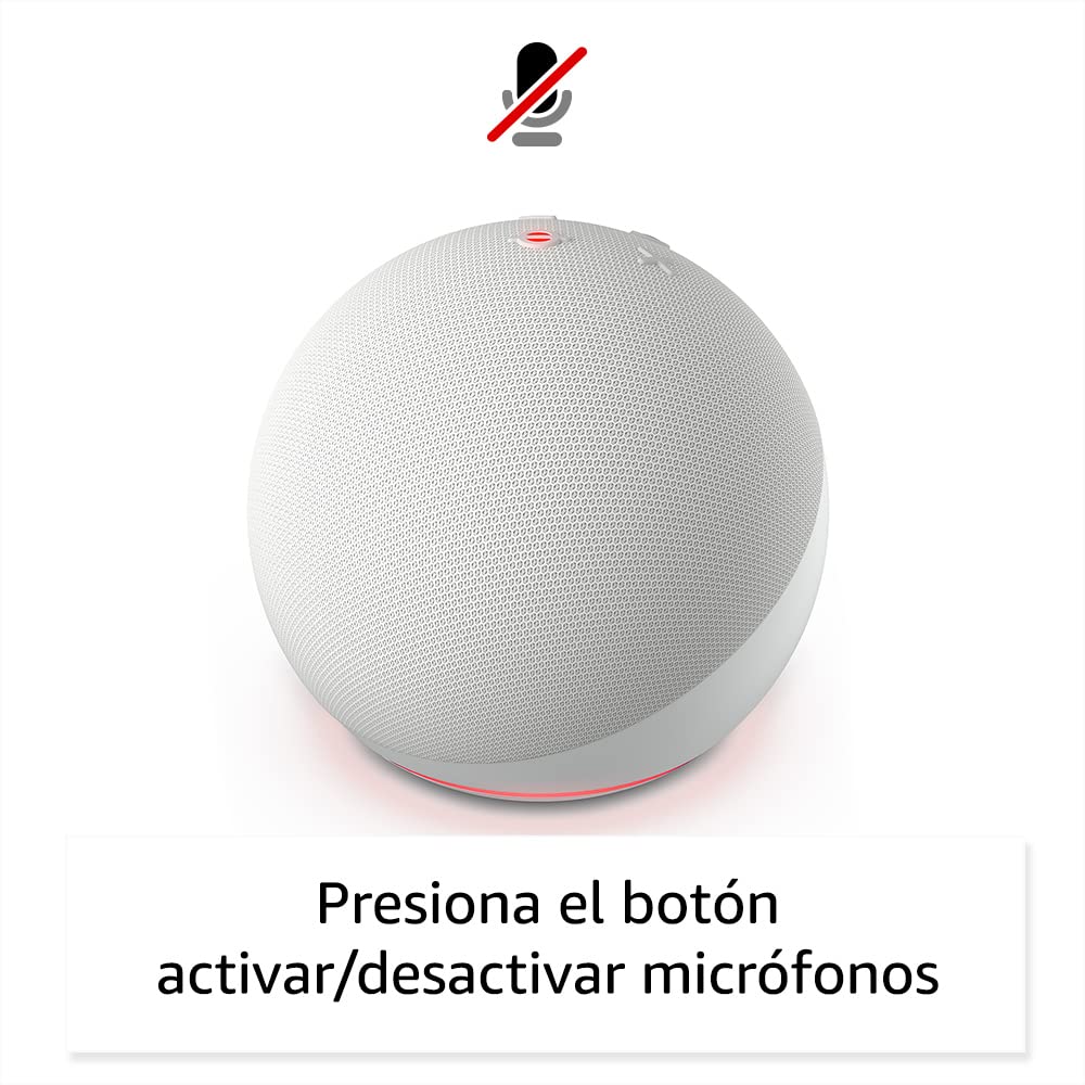 Amazon Echo Dot (modelo más reciente): bocina Alexa con sonido vibrante, ideal para recámaras, comedores y oficinas (negro)