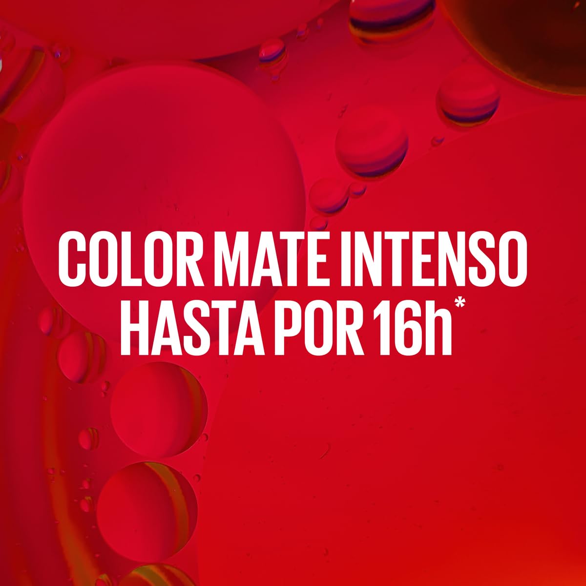 Maybelline SuperStay Matte Ink Labial Líquido, Larga Duración 16 Horas, Alta Pigmentación Sin Transferencia, Aplicador de Precisión en Flecha, 20 Pioneer, 5 ml