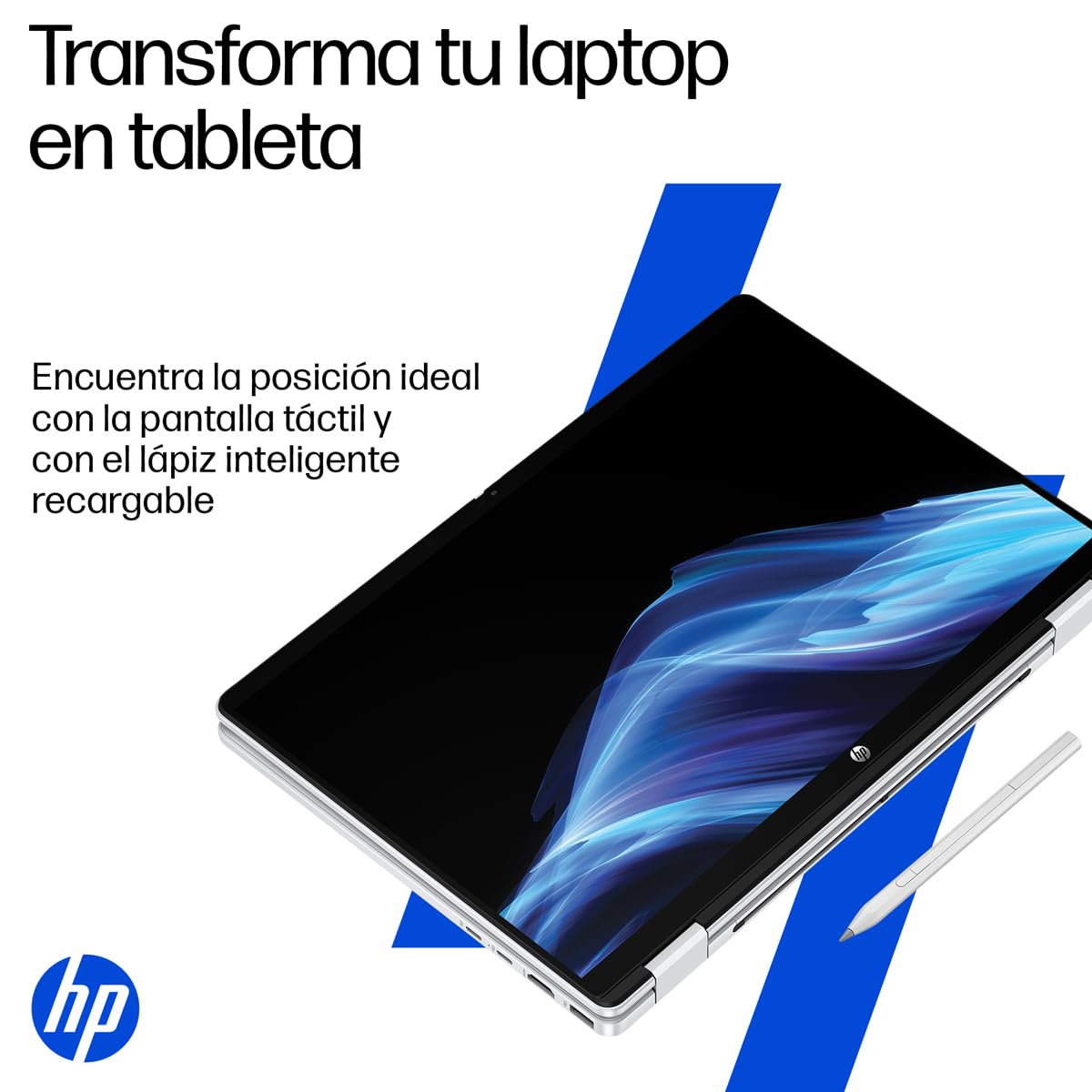 HP Laptop OmniBook 5 Flip 14-fp0054la, 2-en-1, Intel Core i5, 16 GB RAM, 512 GB SSD, 14", 2K (1920x1200), Pantalla Táctil, Lápiz Recargable, Windows 11 Home, Garantía Mexico, Plata