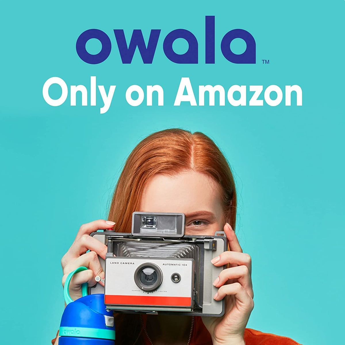 Owala FreeSip - Botella de agua aislada de acero inoxidable con pajita para deportes y viajes, sin BPA, 40 onzas, marea brumosa