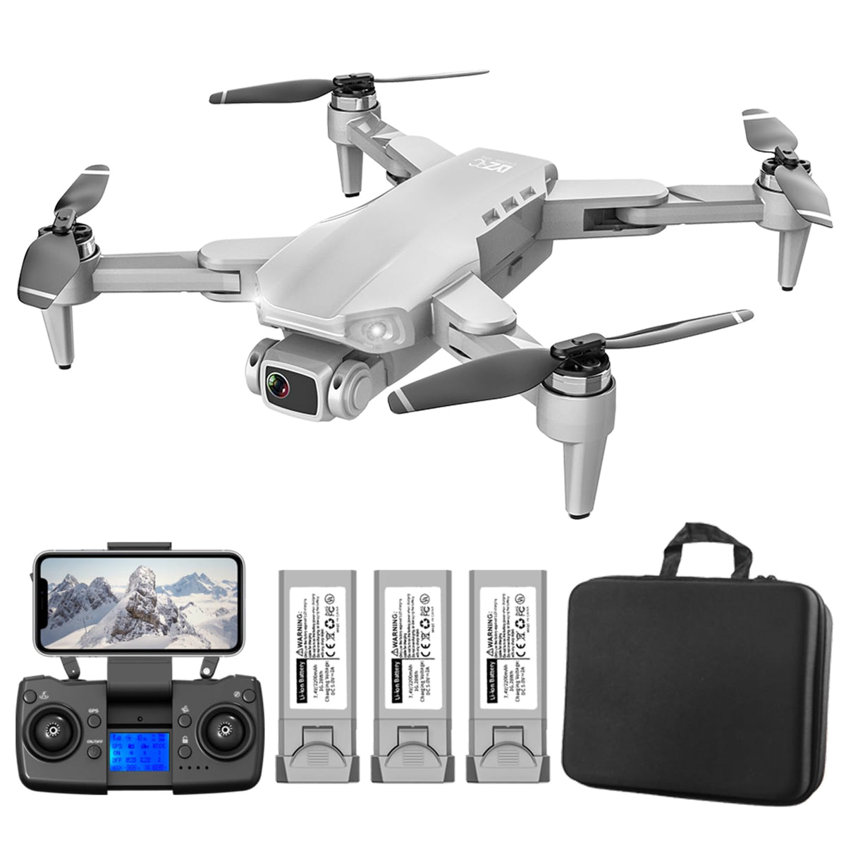 AXNEN Dron GPS con dual cámara 4K,Drone Professional con EIS y motores sin escobillas.Viene con 3 baterías,admite transmisión WiFi y vuelo con trayectoria,siendo un dron profesional ideal para adultos.
