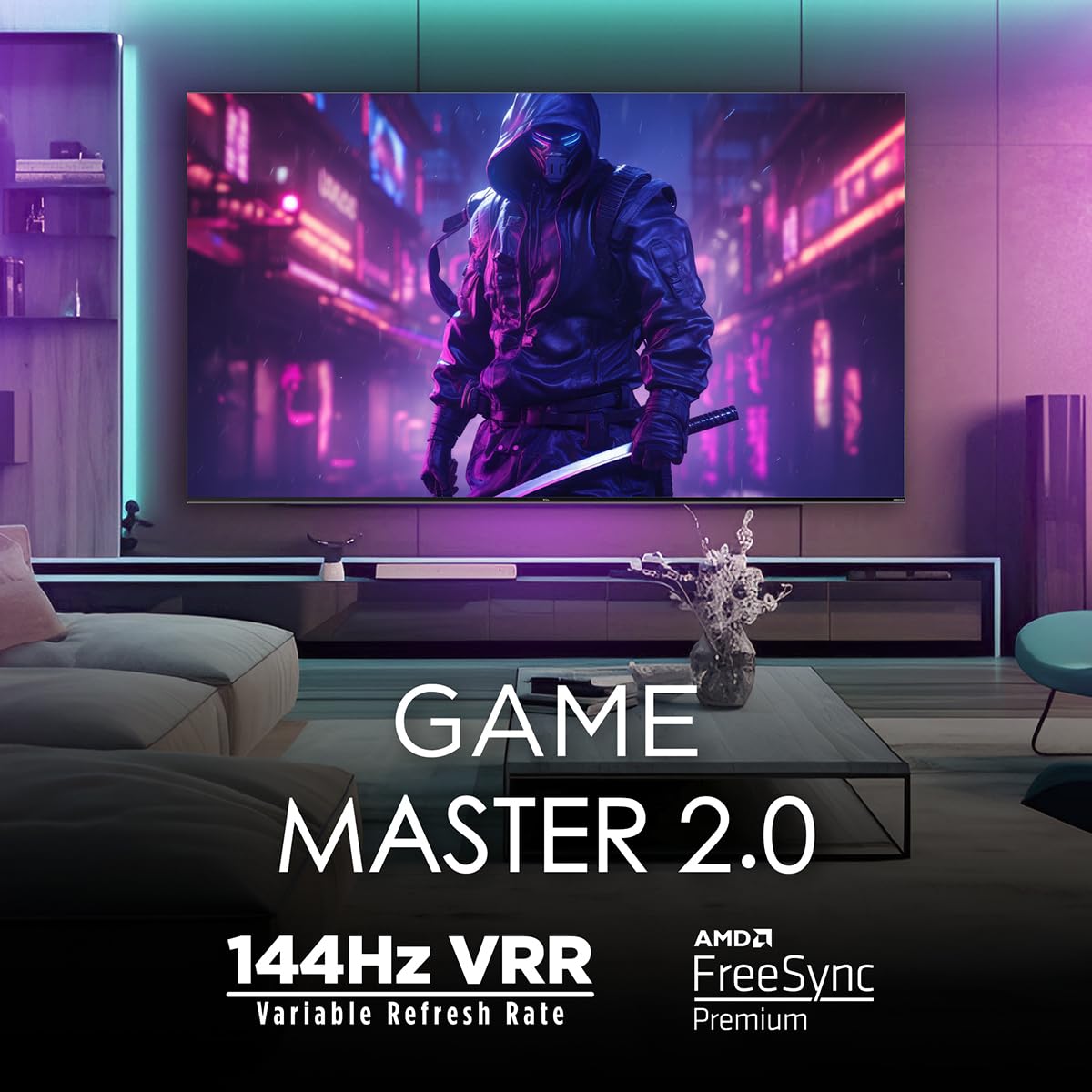 TCL Smart TV Pantalla 55'' 55QM741G Google TV QLED -MiniLED, Dolby Vision HDR10 AIPQ 1300 NITZ DLG 240HZ IMAX, Dolby Atmos Virtual X Subwoofer 20W, Quad Core Bezel-Less,Compatible con Alexa