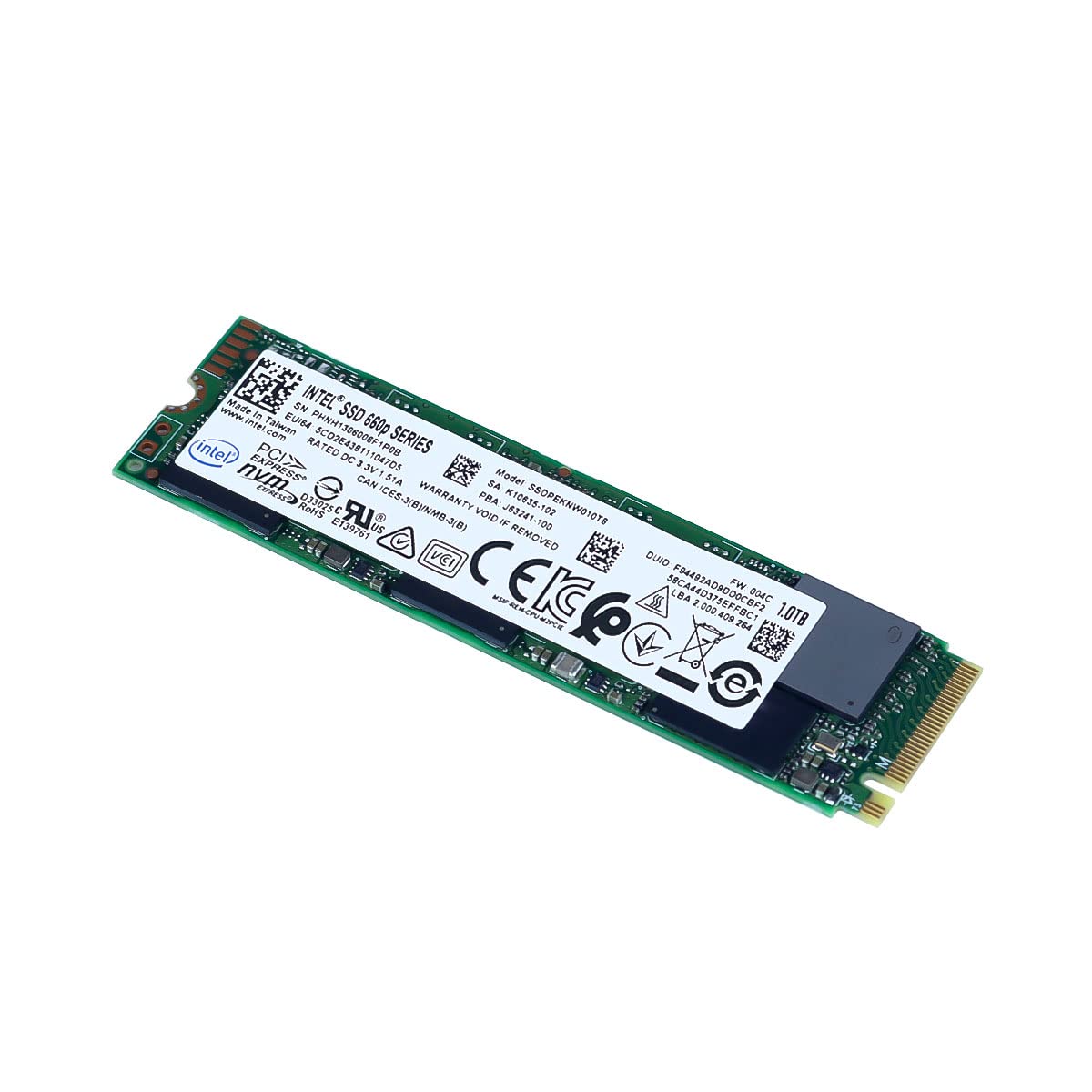 Intel SSD 660p Series (1.0TB M.2 80mm PCIe 3.0 x 4 3D2 QLC) 2 2281" (978350)