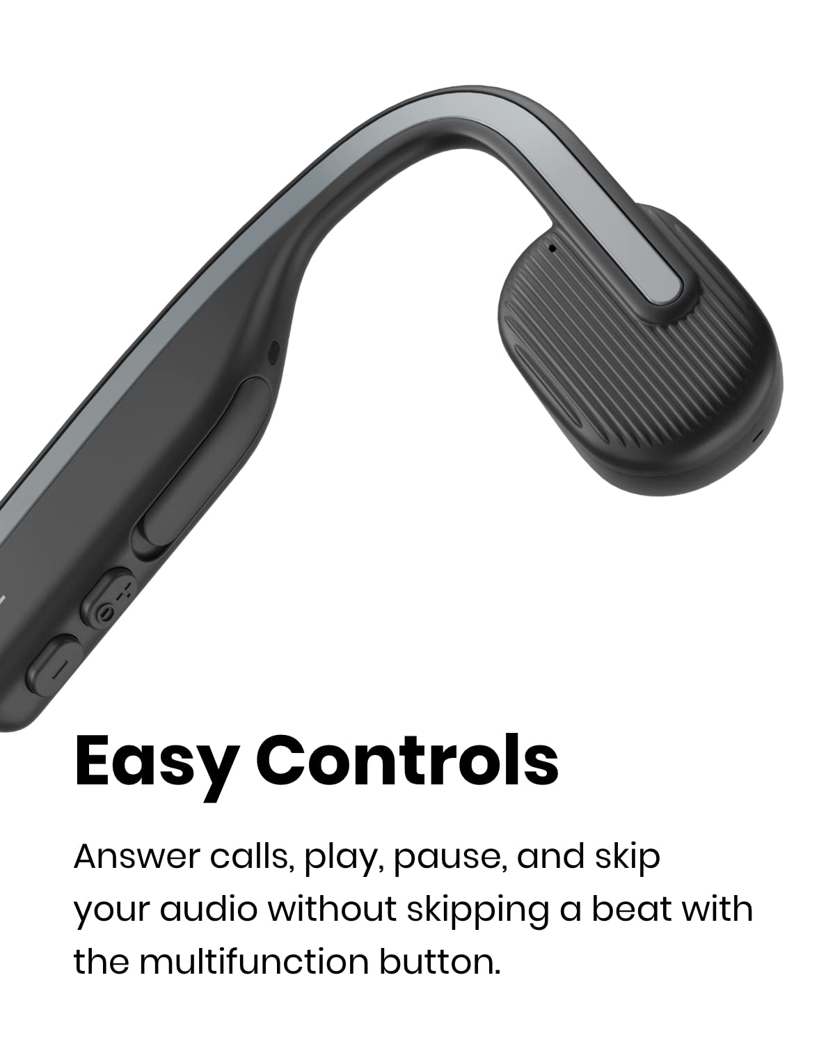 SHOKZ OpenMove auriculares conducción ósea,Open-Ear auriculares deportivos inalámbricos con Bluetooth y micrófono,auriculares resistencia al agua IP55 para correr y ejercicio,6h Duración Batería, Gris