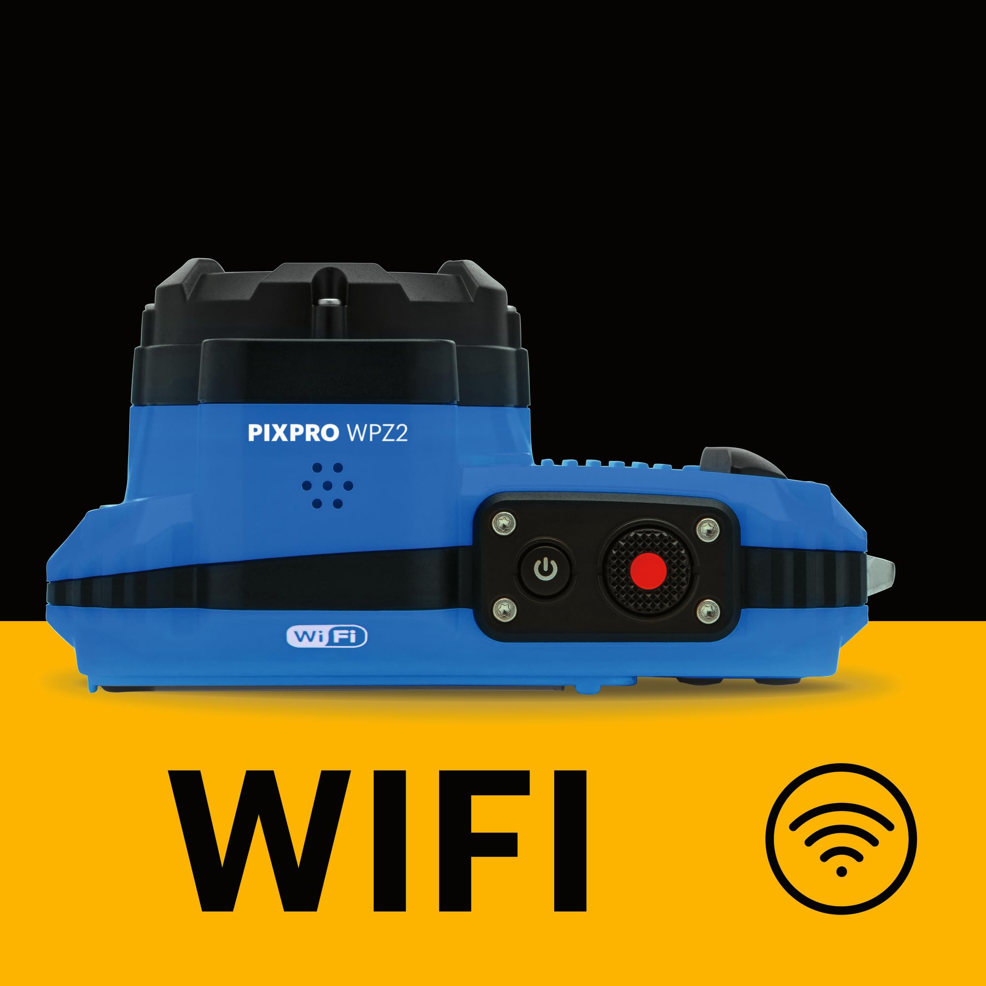 Kodak PIXPRO WPZ2 - Cámara Digital WiFi Resistente al Agua, a Prueba de Polvo, 16 MP, Zoom óptico 4X, 1080P, Full HD, cámara de Video vlogging LCD de 2.7 Pulgadas (Azul)