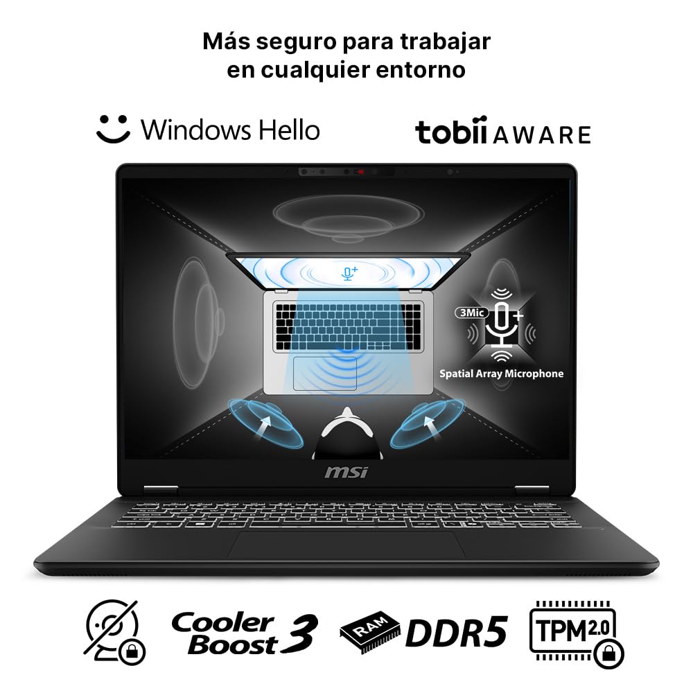 MSI Laptop Thin & Light Prestige 14" Procesador Intel® Core™ Ultra 5 125H 16GB RAM 1TB SSD/Teclado en español y 2 años de garantía/NVIDIA GeForce RTX 4050