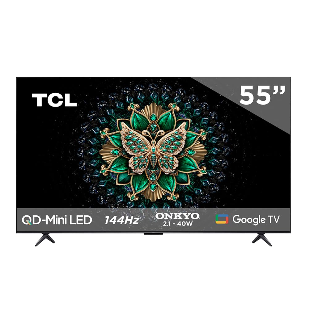 TCL Smart TV Pantalla 55" 55QM6K Google TV QLED - MiniLED 4K Google Assistant | Hands Free Voice Control | Alexa | VisionHDR10+| AiPQ™ | Micro Dimming | NITS1500 | Panel 240 Hz | Dolby Atmos Virtual X