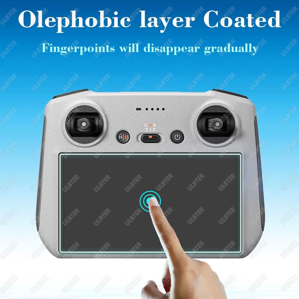 Protector de pantalla para DJI Mini 3 Pro/Mini 4 Pro (DJI RC 2 RC2 / DJI RC) Monitor Control remoto [3 piezas], ULBTER Vidrio Templado 9H Dureza Accesorio Anti-Burbuja