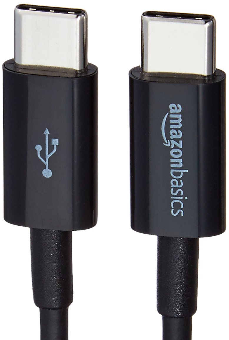 Amazon Basics Cable de cargador rápido USB-C a USB-C 2.0, velocidad de 480 Mbps, certificado USB-IF, para Apple iPhone 16/15, iPad, Samsung Galaxy, tabletas, portátiles, 6 pies, negro