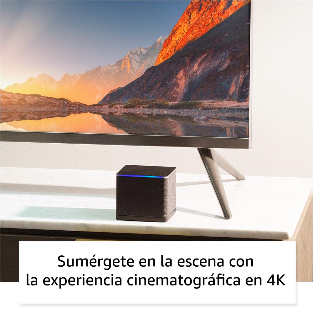 Fire TV Cube (modelo más reciente): Dispositivo de streaming controlado por voz con Alexa, Wi-Fi 6E y 4K Ultra HD