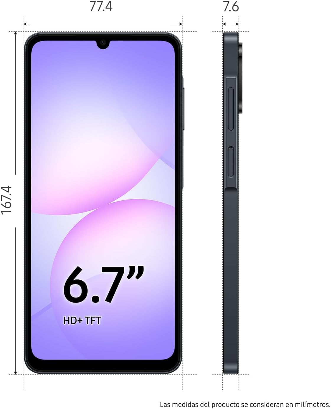 Samsung Galaxy A07 4+128GB Negro