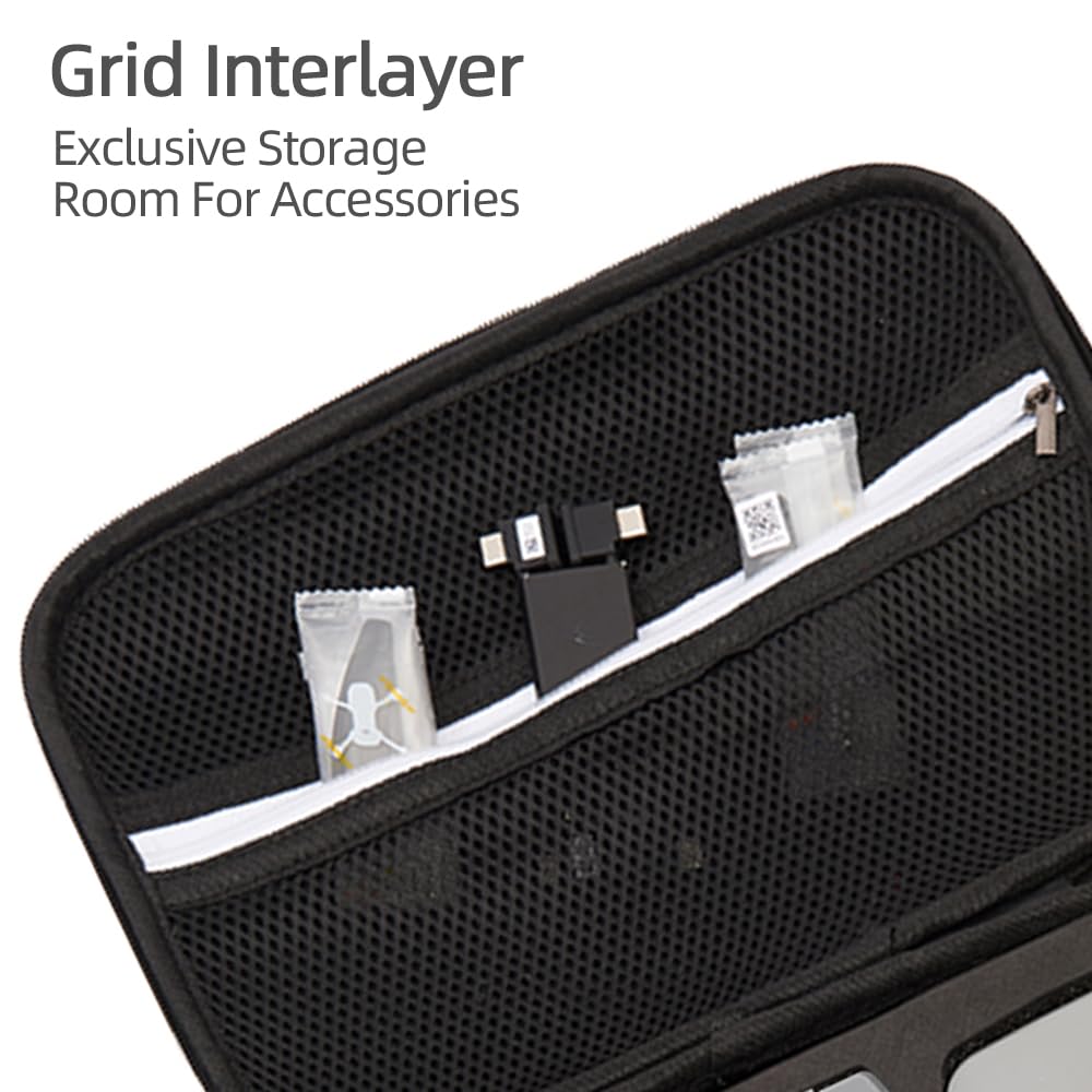 BeisDirect - Funda de transporte de viaje para DJI Neo Fly More Combo Accesorios, bolsa de almacenamiento portátil de EVA para DJI Neo, compatible con control remoto RC-N3, dos baterías, Hub de carga,