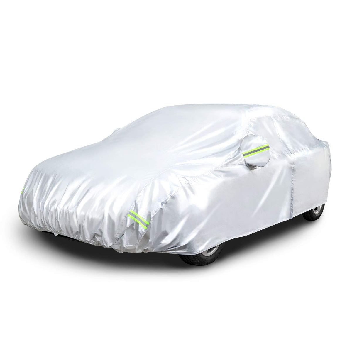 Amazon Basics Funda de Coche Plateada Resistente Intemperie Oxford 150D para Sedanes hasta 508 cm DS-CC10