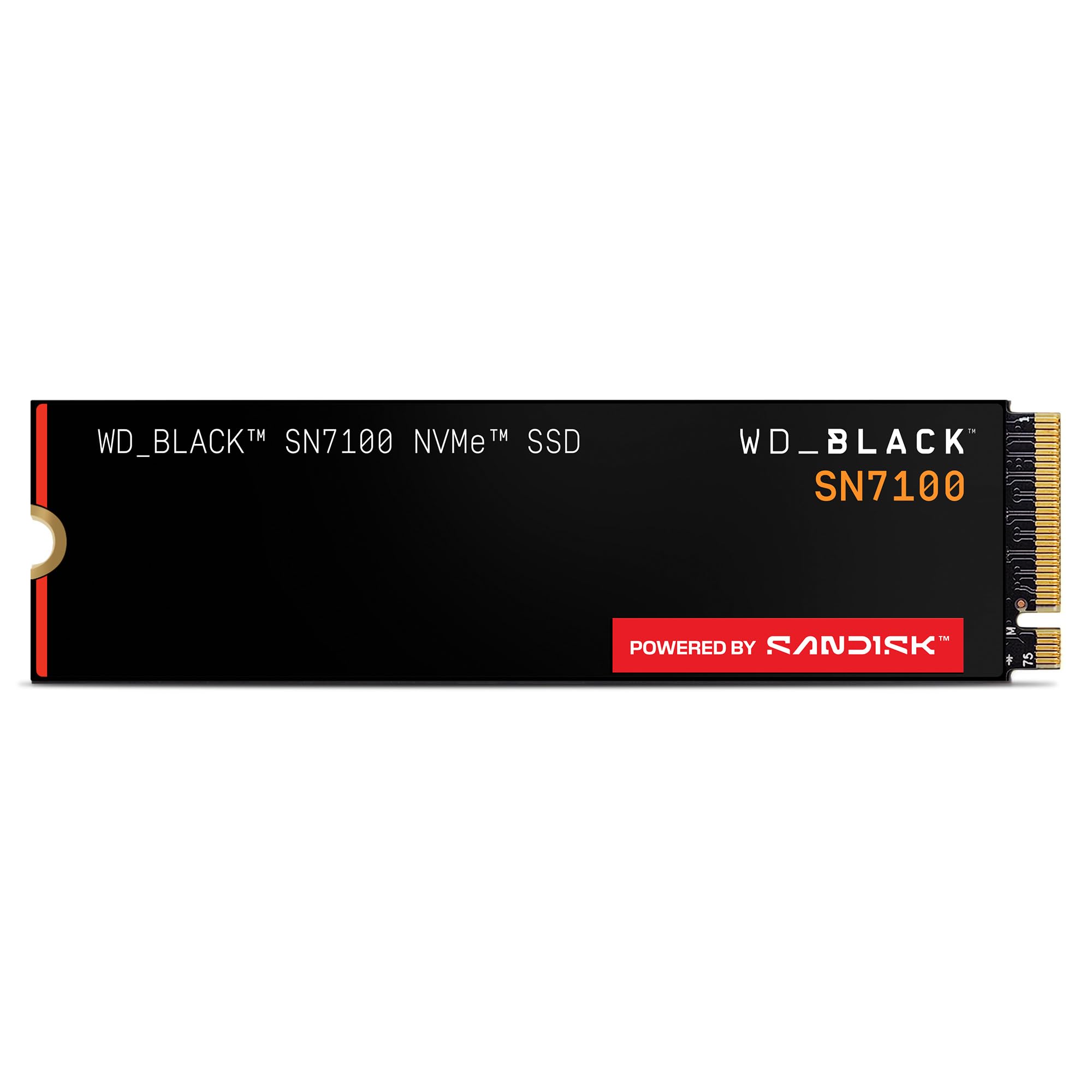 WD_Black SN7100 2TB NVMe SSD, M.2 2280, Velocidades hasta 7250 MB/s, Next Gen TLC 3D NAND, WD_Black Dashboard, hasta 1,200TBW, para Ordenadores y Consolas portátiles. WDS200T4X0E