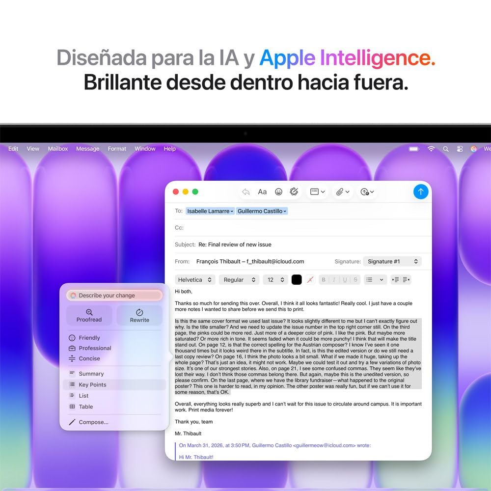 Apple 2026 MacBook Neo (de 13 Pulgadas, Chip A16 Pro de Apple con CPU de 6 núcleos y GPU de 5 núcleos, 8GB Memoria unificada, 256 GB) - Color Plata