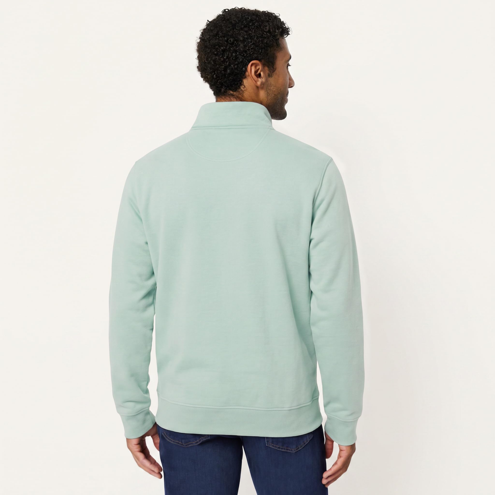 Amazon Essentials - Sudadera ligera de rizo francés con cierre completo para hombre, color verde menta, talla CH