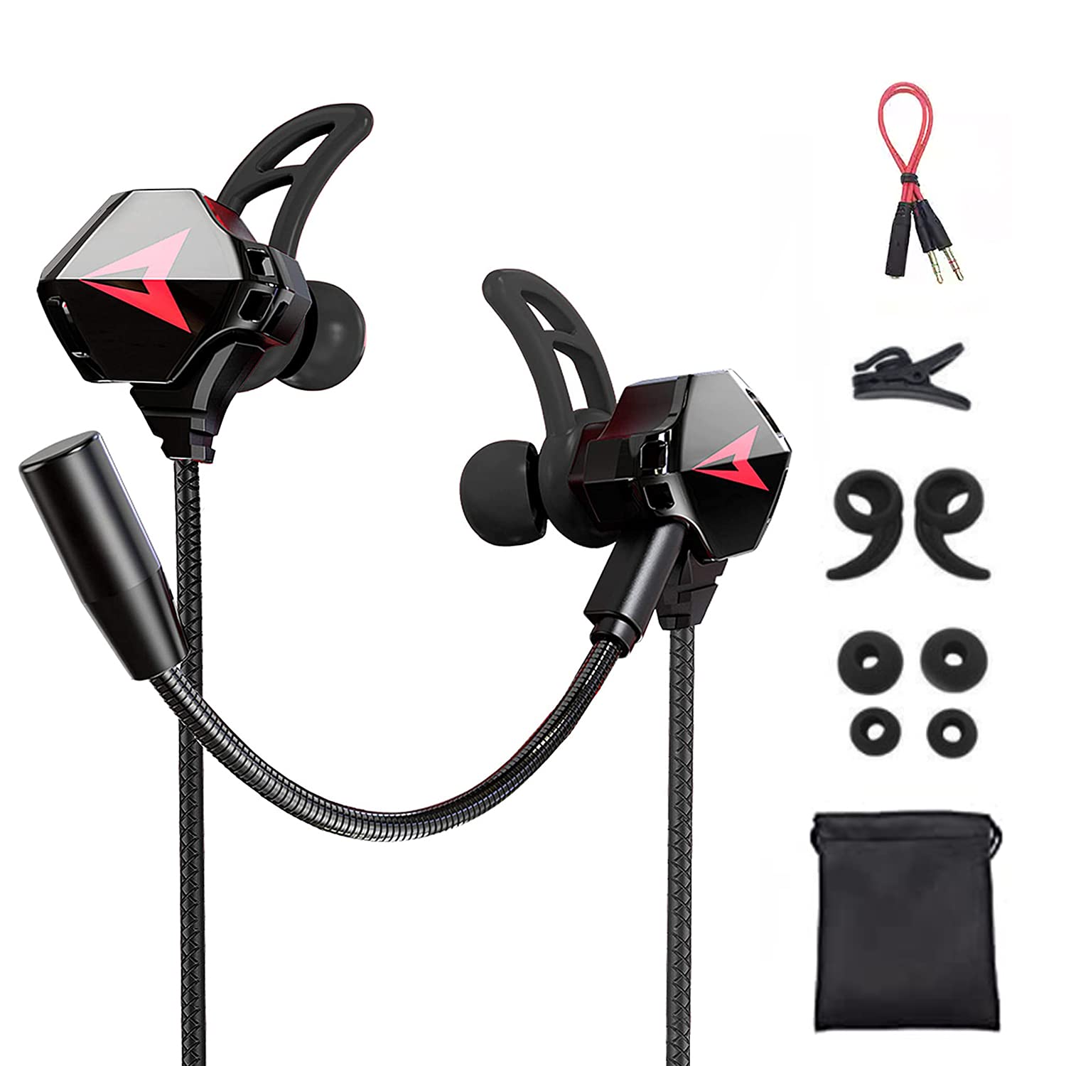AXIDUN Audífonos Gaming Inear,Auriculares Gaming con Cable