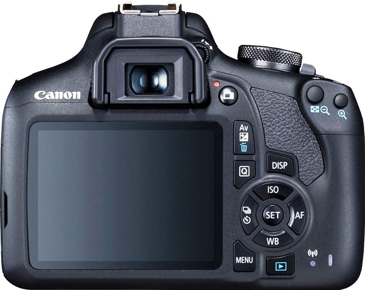 Canon EOS 2000D / Rebel T7 Cámara réflex digital con EF-S 18-55mm f/3.5-5.6 lente 3 kit de lentes: 128GB memoria + gran angular + teleobjetivo + flash