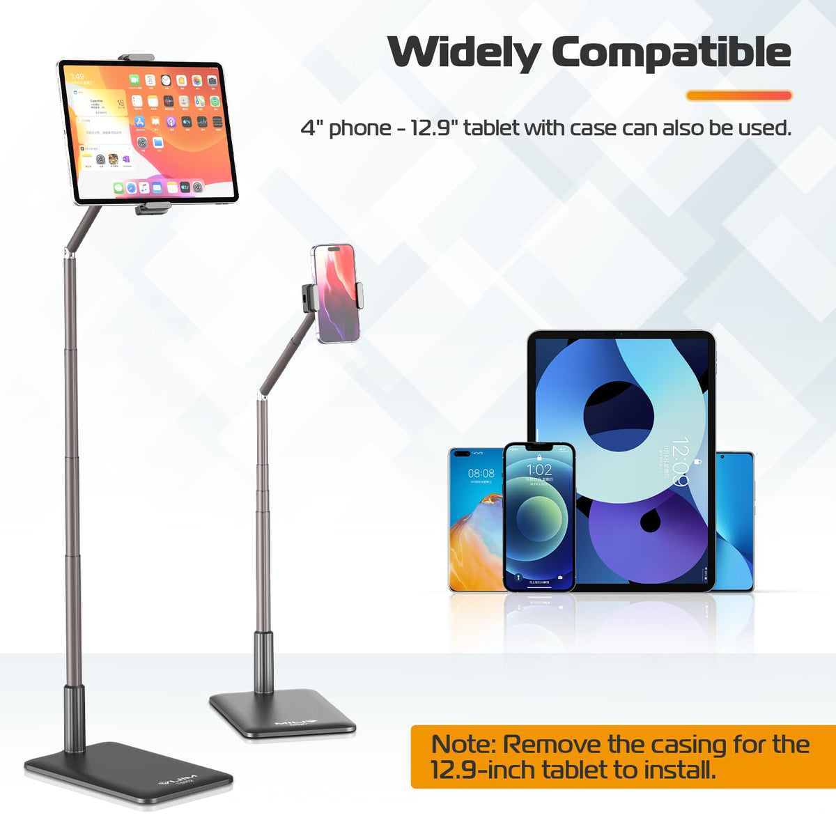 ULANZI Soporte de Suelo para Tabletas,Soporte para Teléfono para Grabación